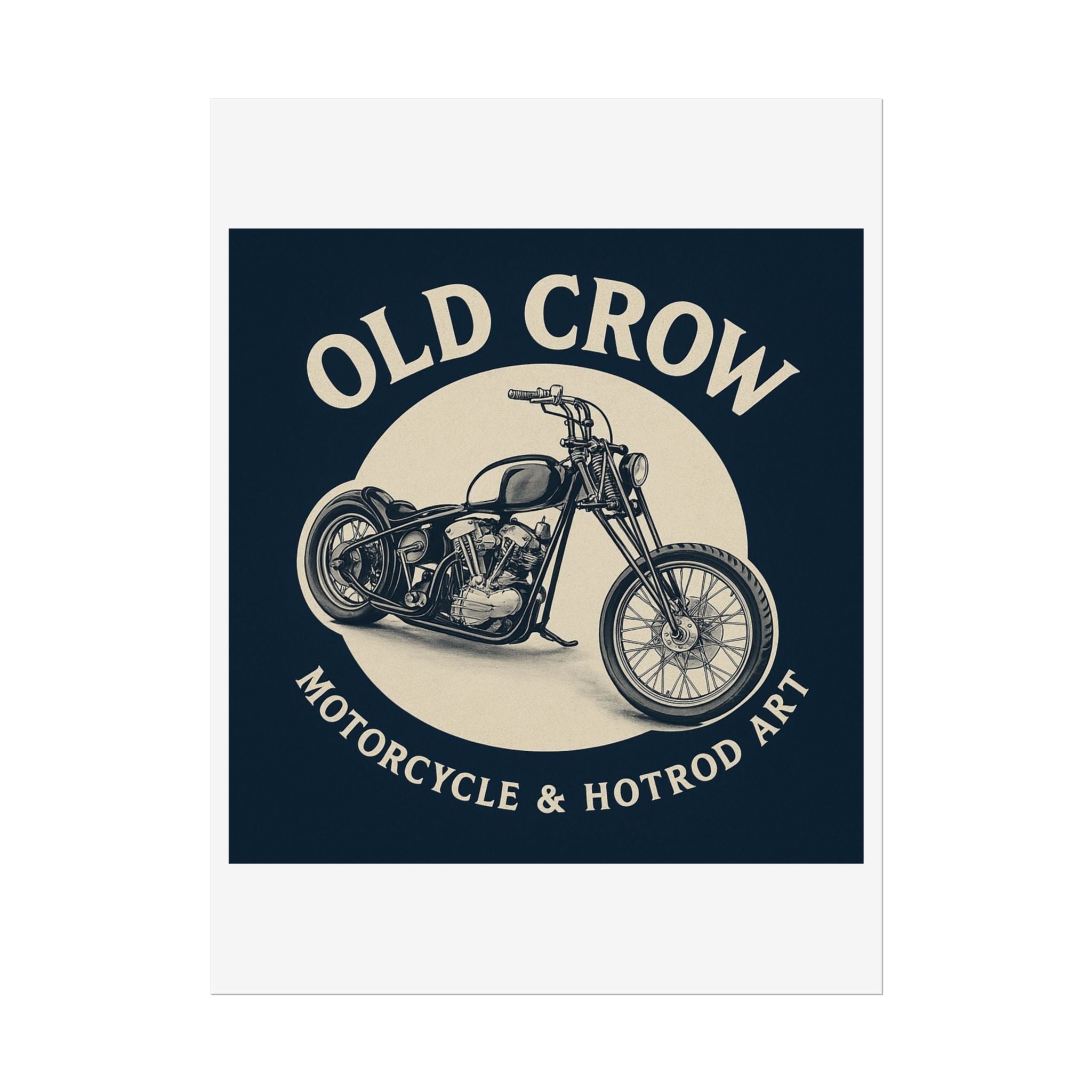 Old Crow Rolled Poster, Retro Wall Decor