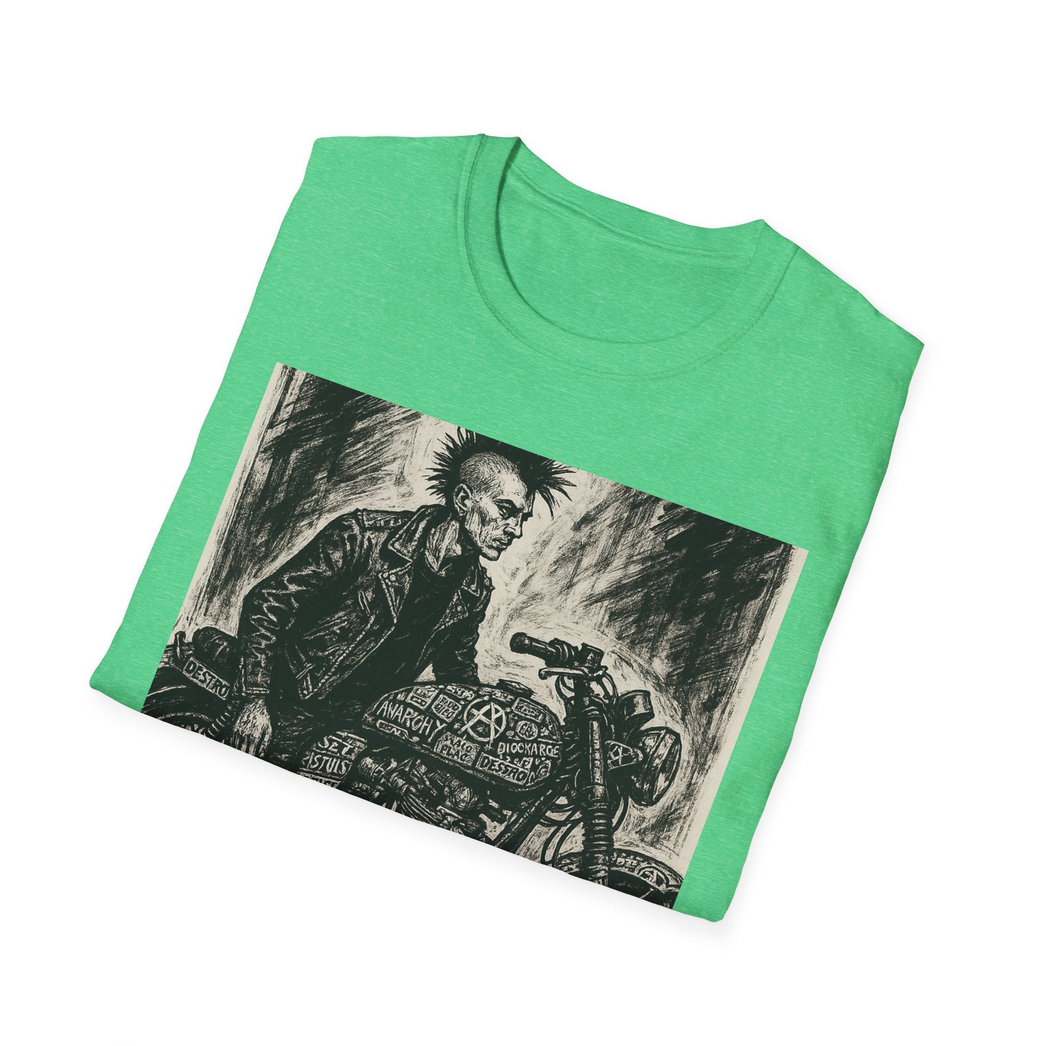 Punk Biker Illustration T-Shirt
