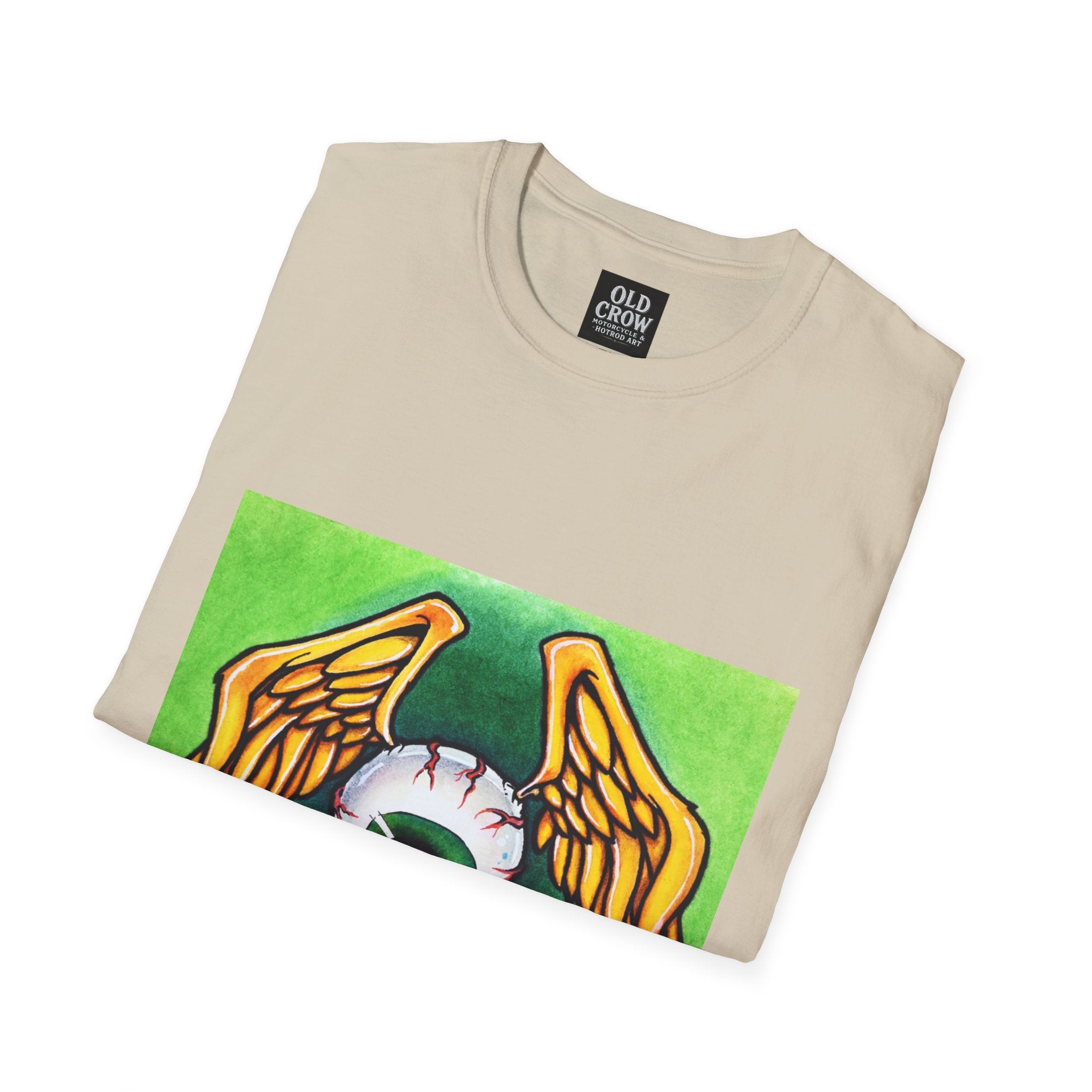 Flying Eyeball Art Print Softstyle T-Shirt