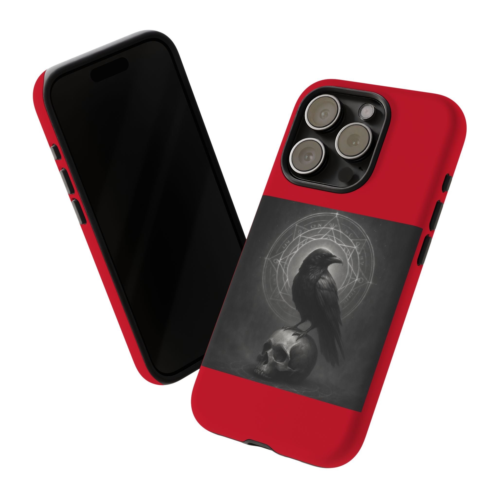Occult Raven Sigil & Skull Art Cases