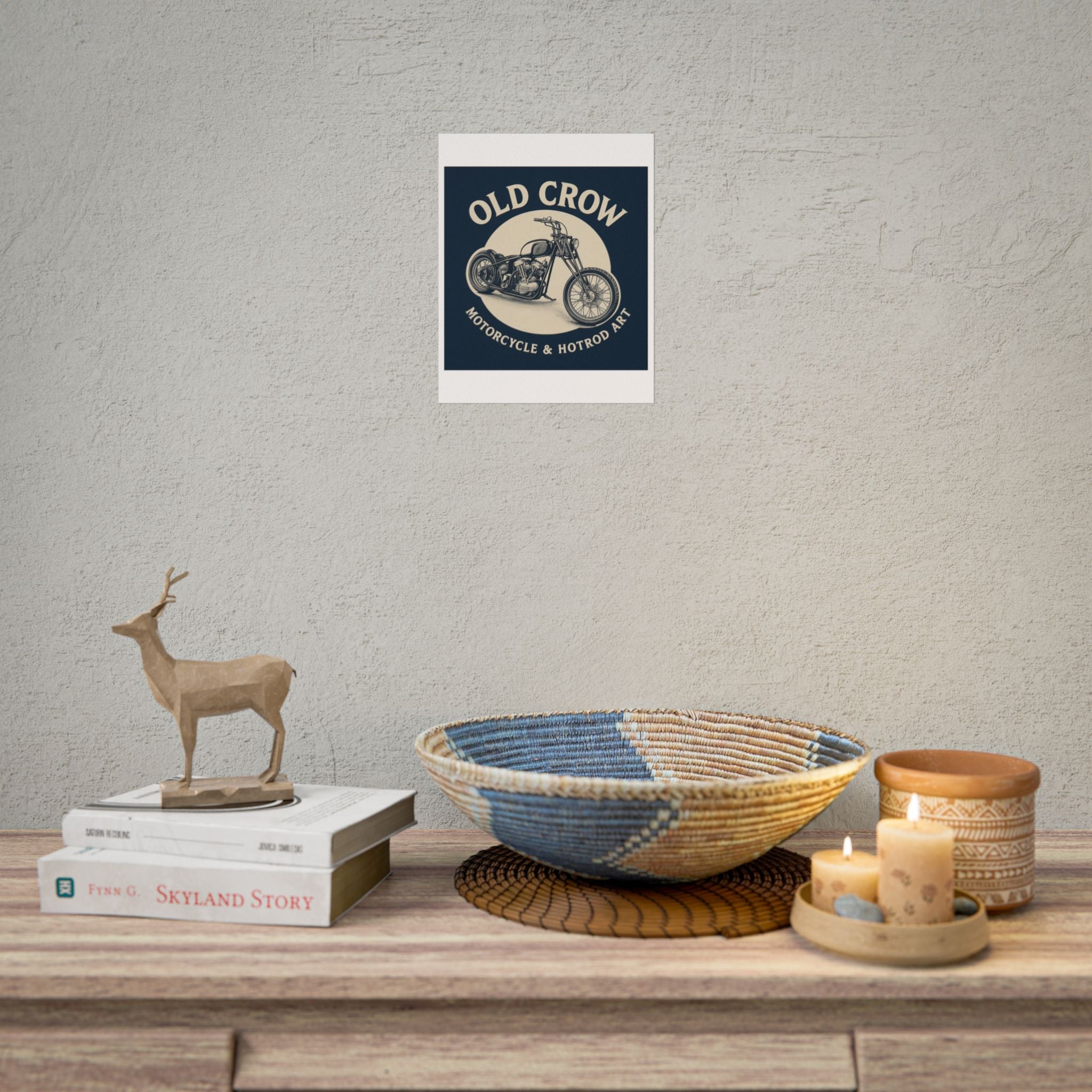 Old Crow Rolled Poster, Retro Wall Decor