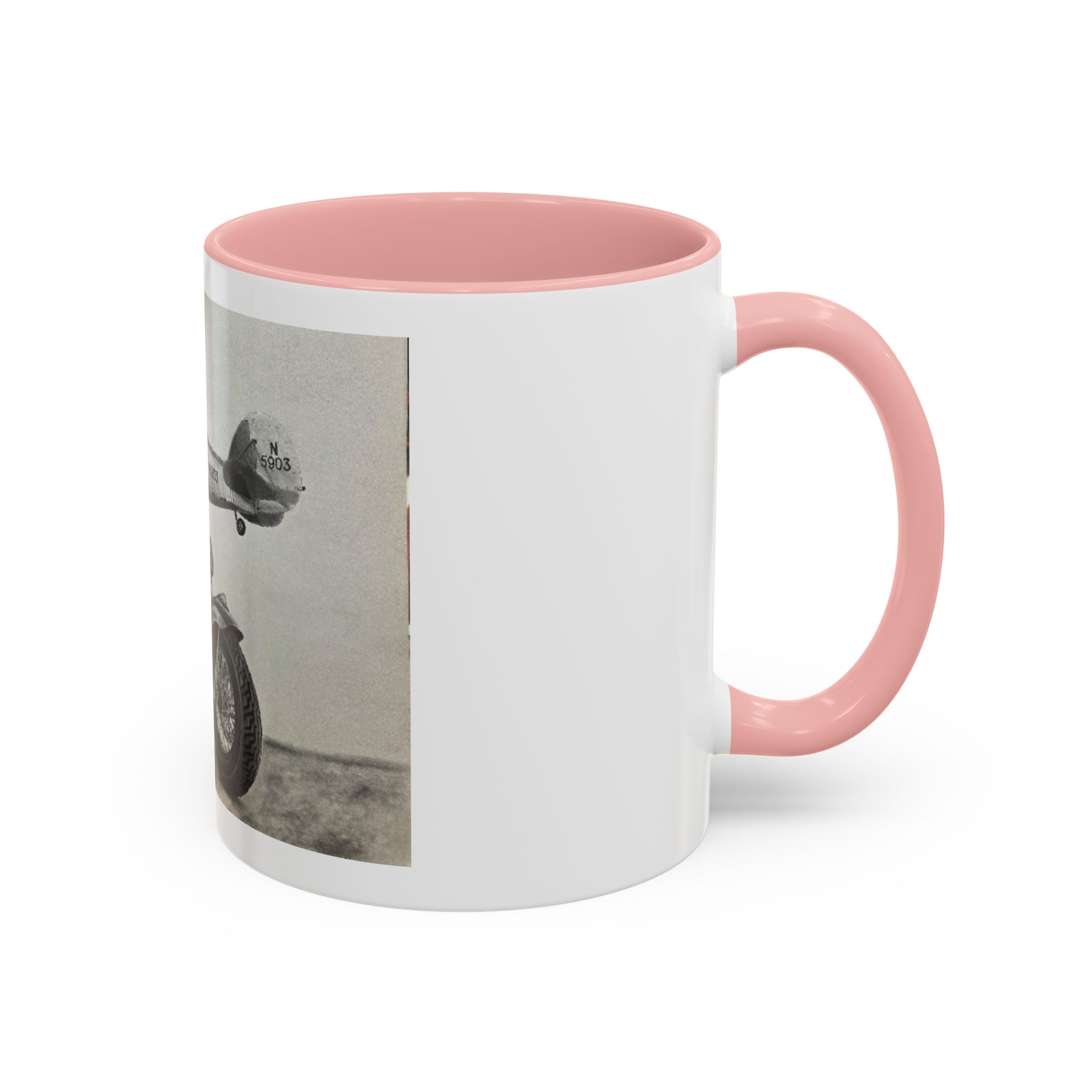 Vintage Motorcycle & Plane Coffee Mug