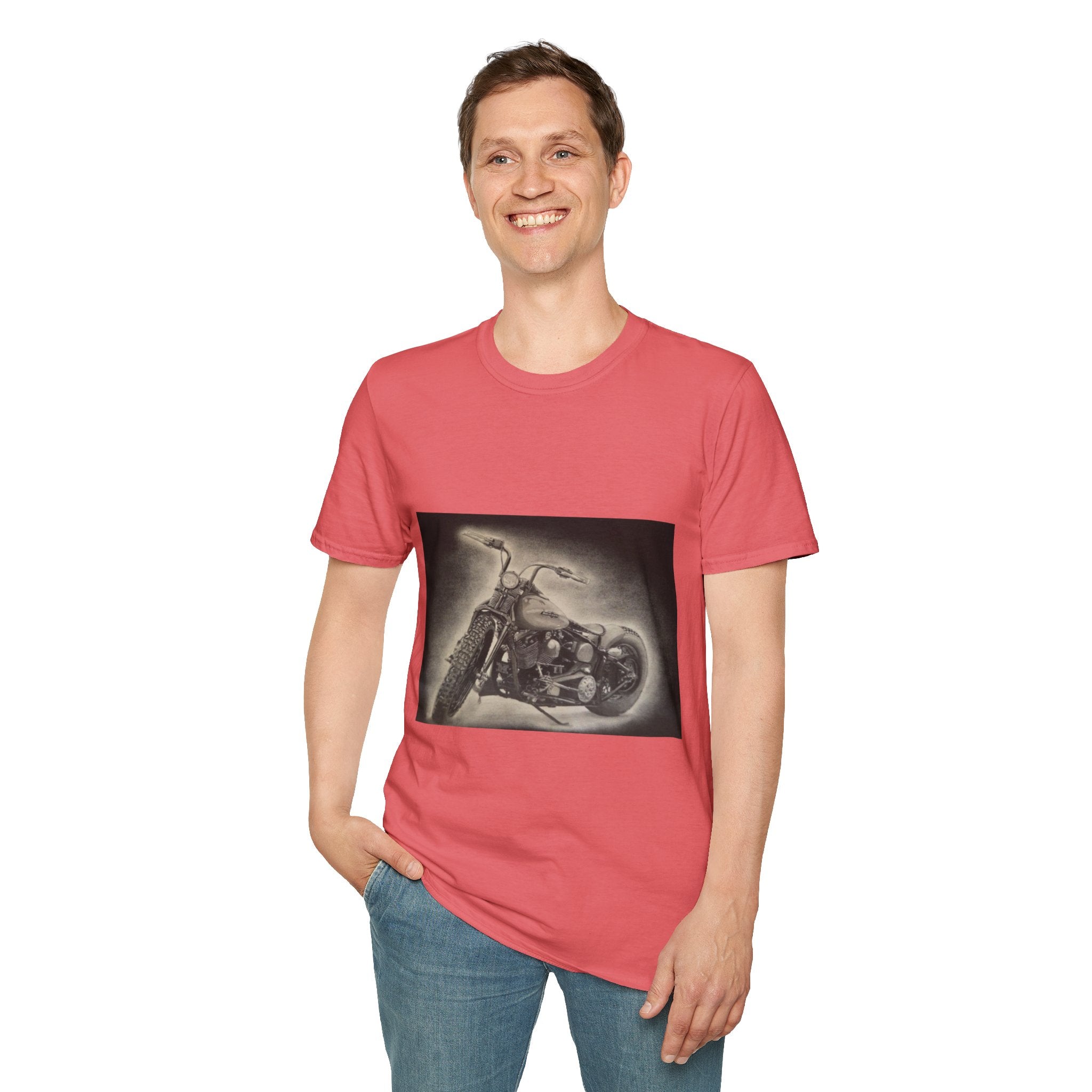 Custom Bobber Bike Canvas T-Shirt
