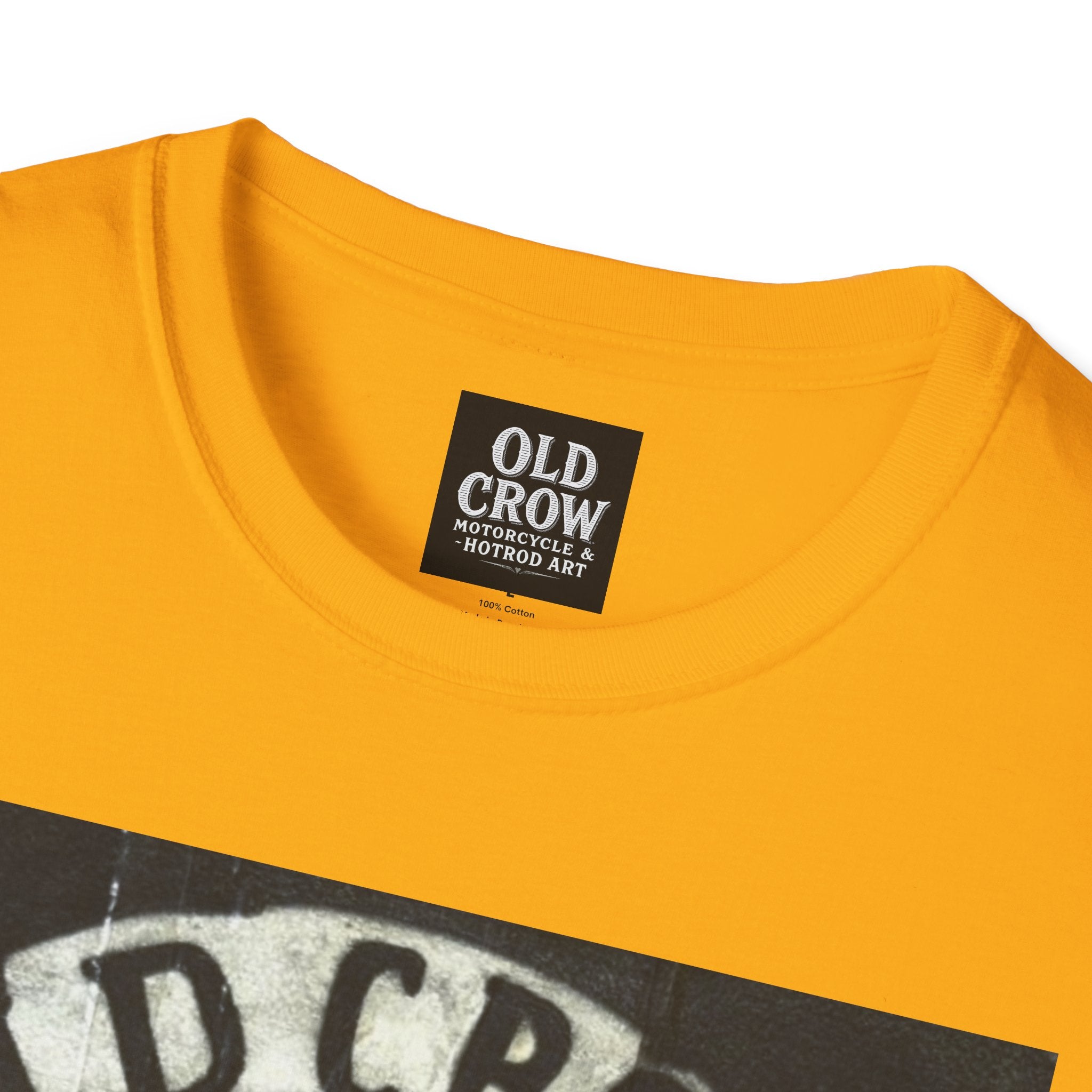Old Crow Motorcycles Skull Emblem Patch T-Shirt