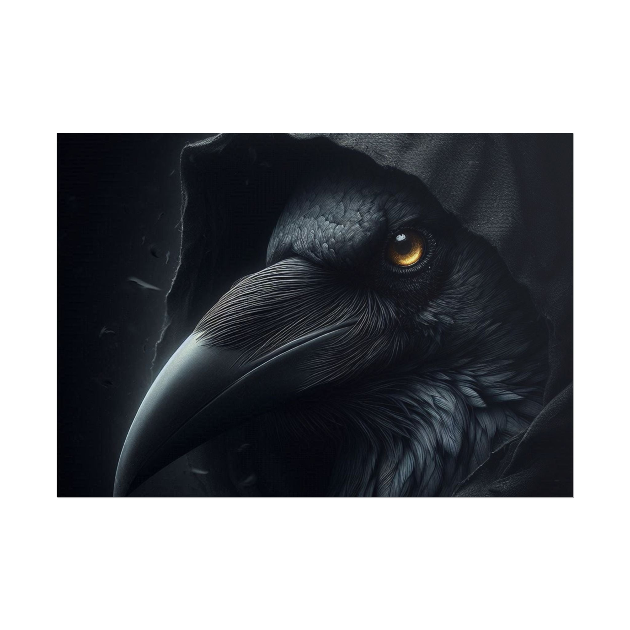 Dark Raven Hooded Rolled Poster
