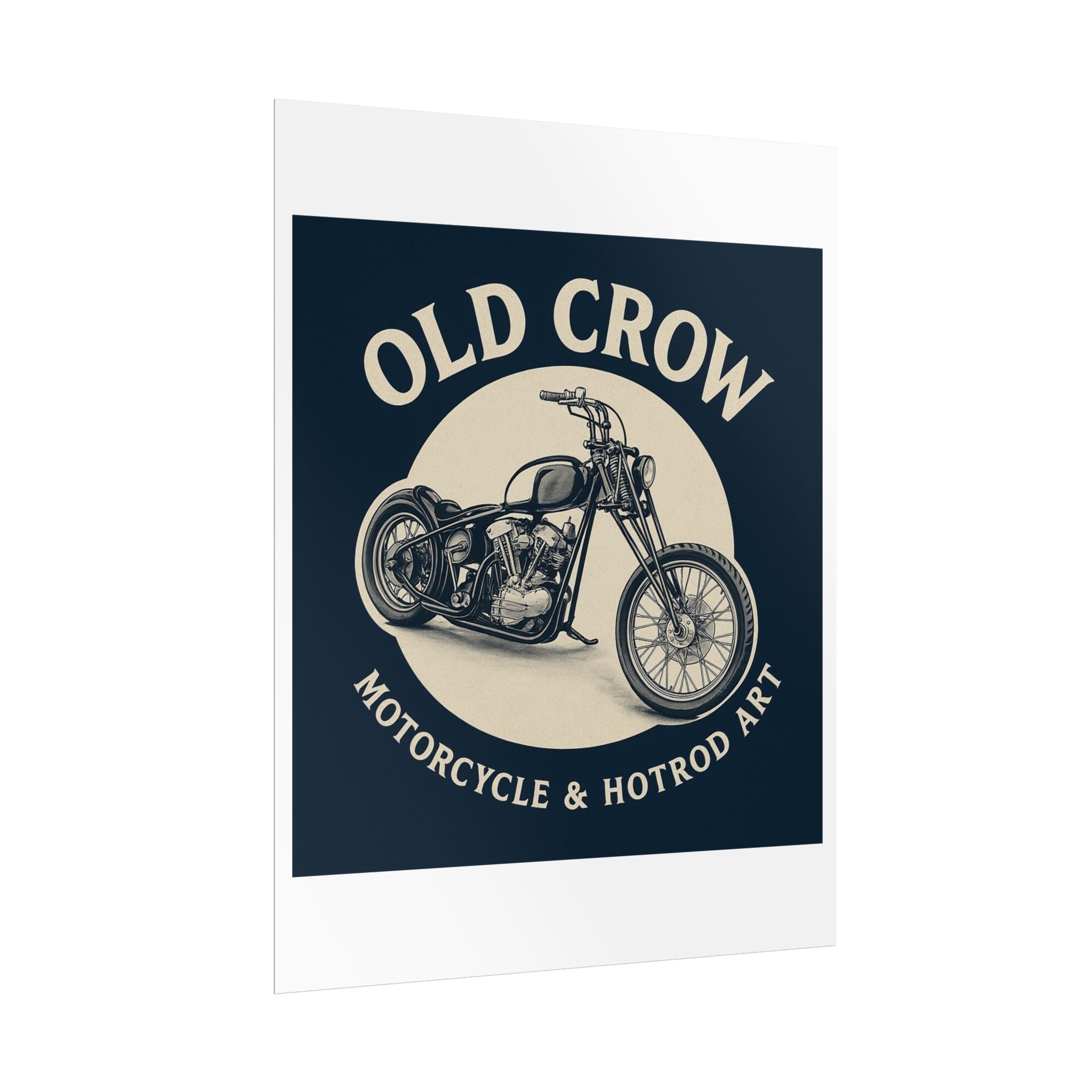 Old Crow Rolled Poster, Retro Wall Decor