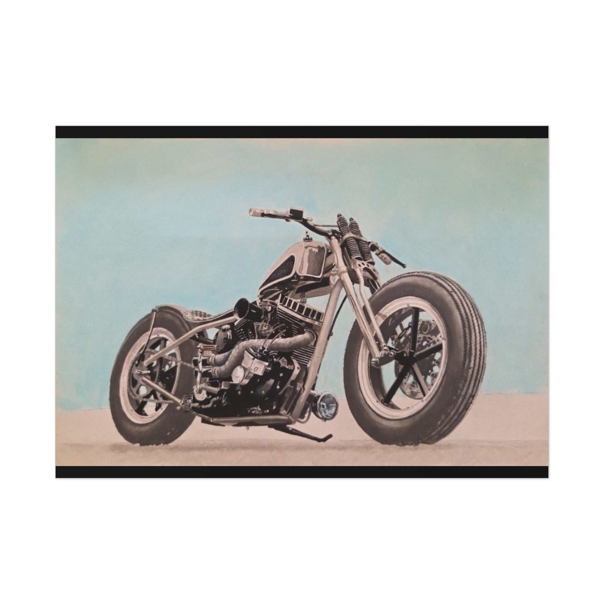 Chopper Soul, Open Sky Motorcycle Art Print