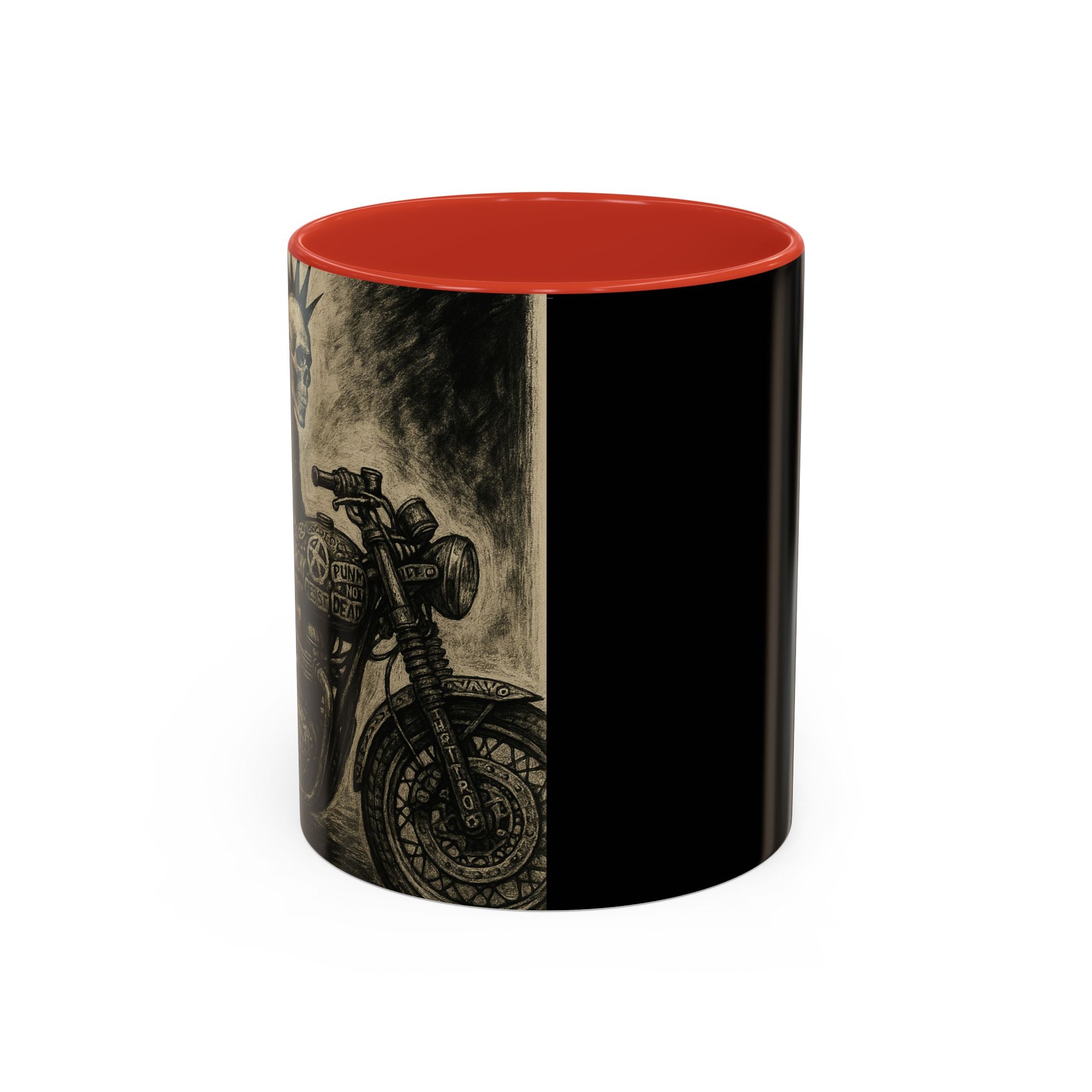 24 Punk Skull  Anarchy Motorcycle Design Mug