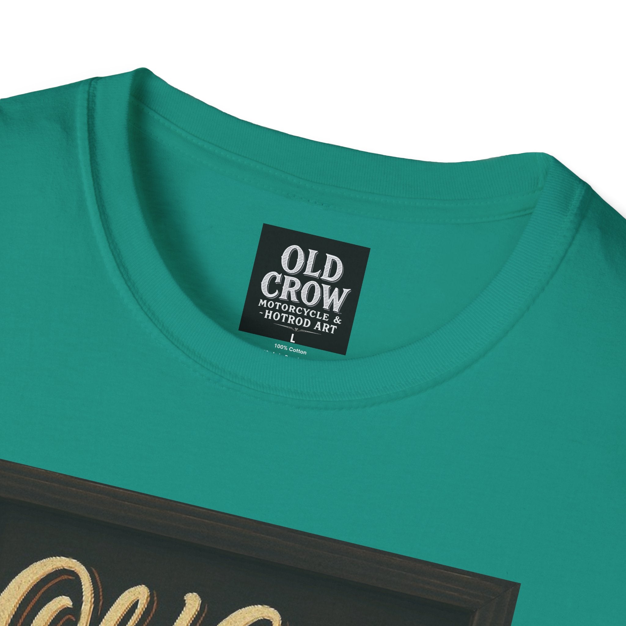 Old Crow Motorcycle & Hotrod Art Softstyle T-Shirt
