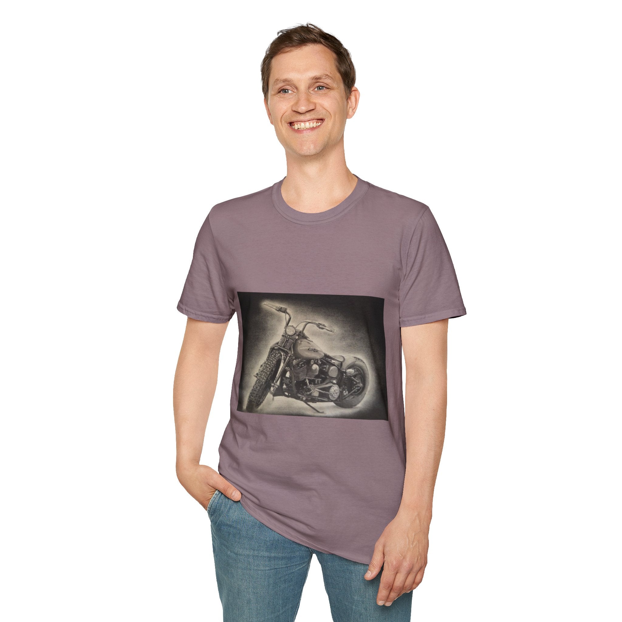 Custom Bobber Bike Canvas T-Shirt