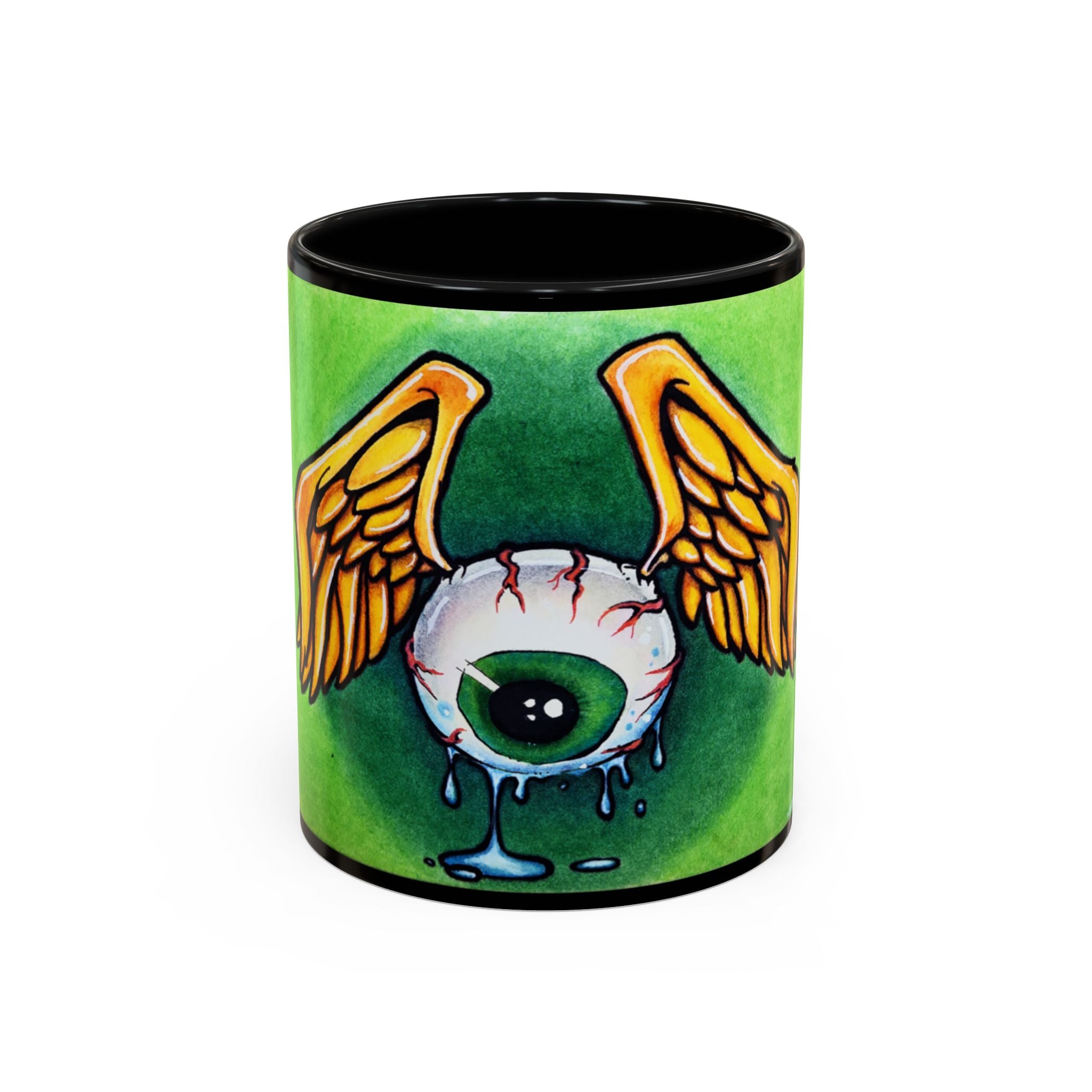 28 Whimsical Gothic Winged Eye Coffee Mug