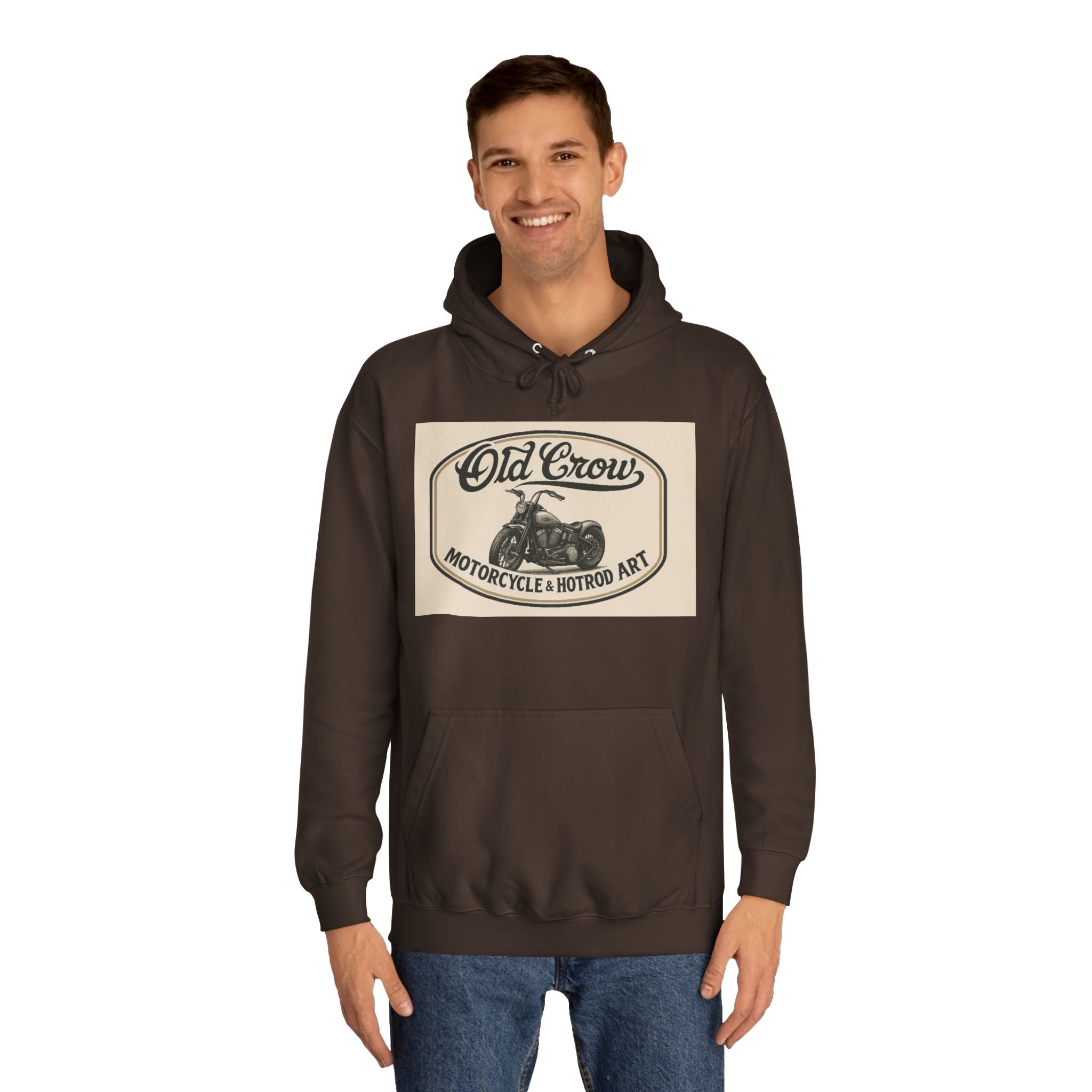 Old Crow Motorcycle & Hotrod College Hoodie