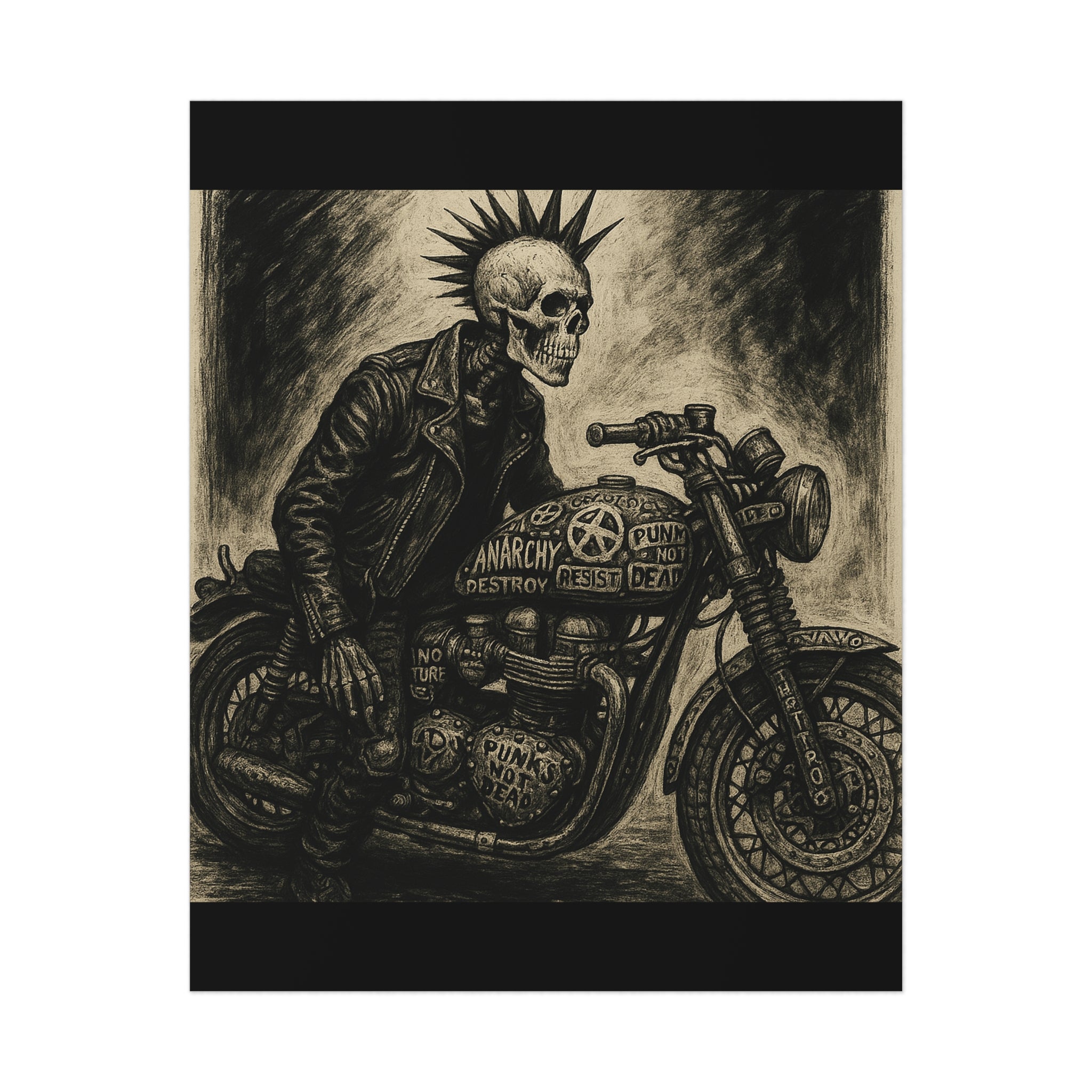 Edgy Motorcycle Art Print