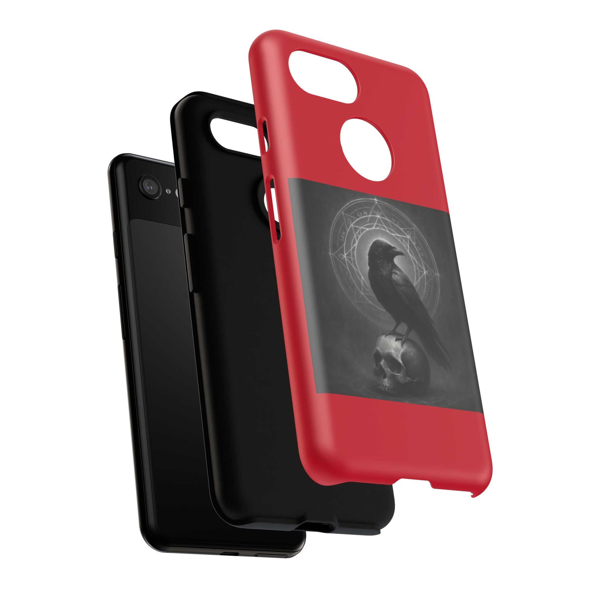 Occult Raven Sigil & Skull Art Cases