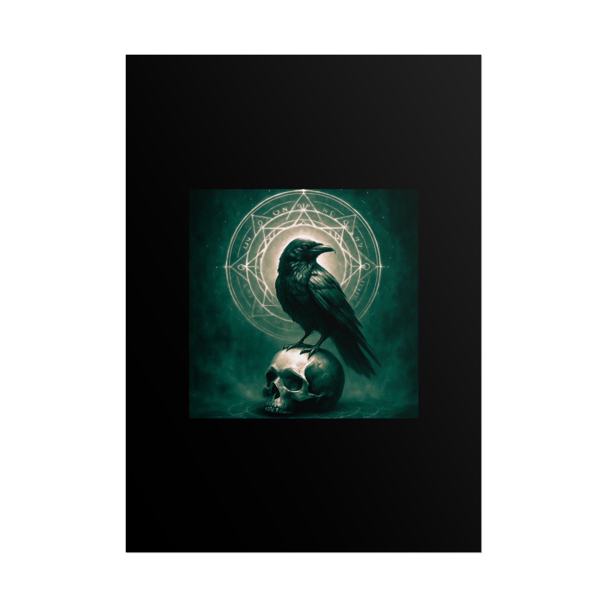 Mystical Raven Art Poster | Dark Aesthetic Wall Decor for Home