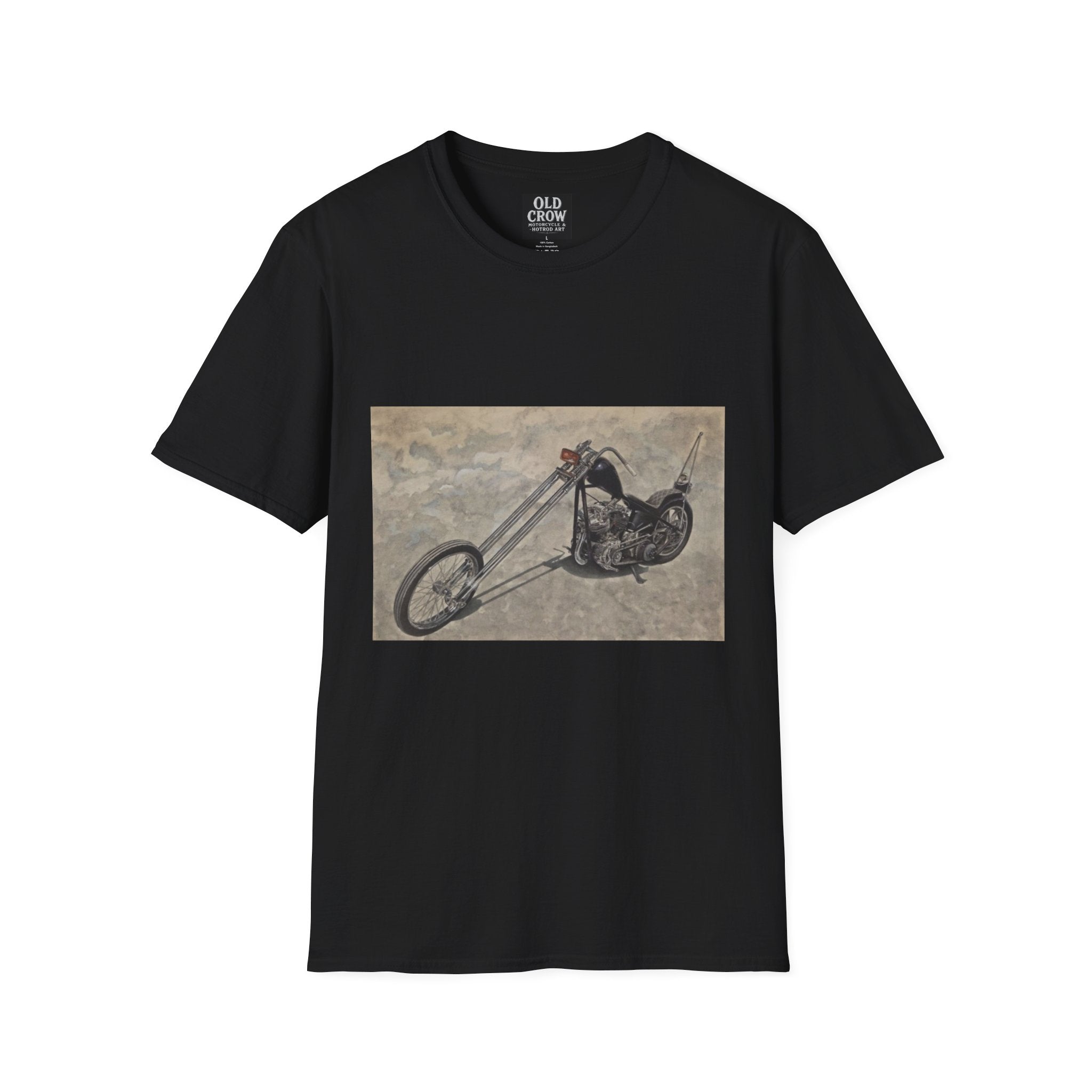 Retro Chopper Motorcycle Poster T-Shirt