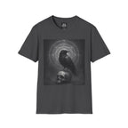 Dark Magic Raven Illustration T-Shirt, Black & White