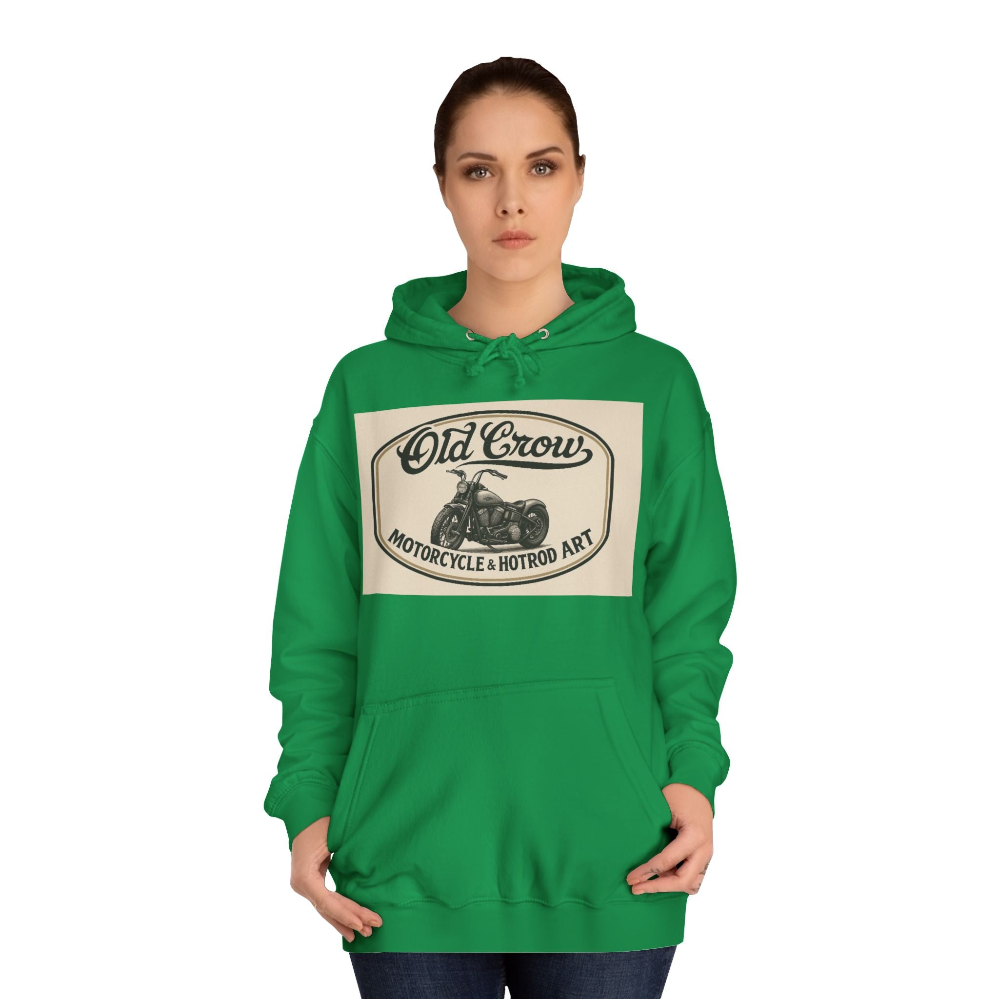 Old Crow Motorcycle & Hotrod College Hoodie