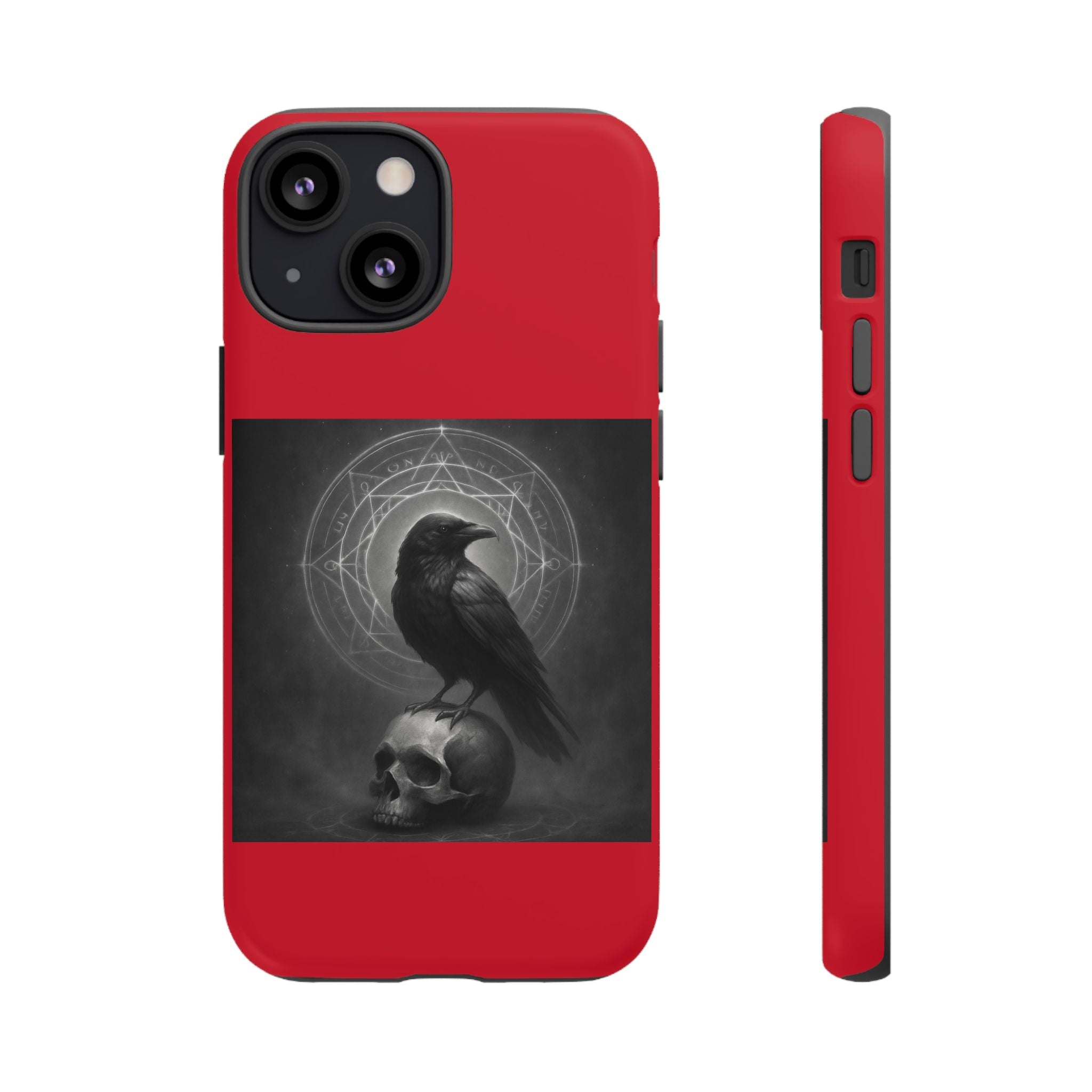 Occult Raven Sigil & Skull Art Cases