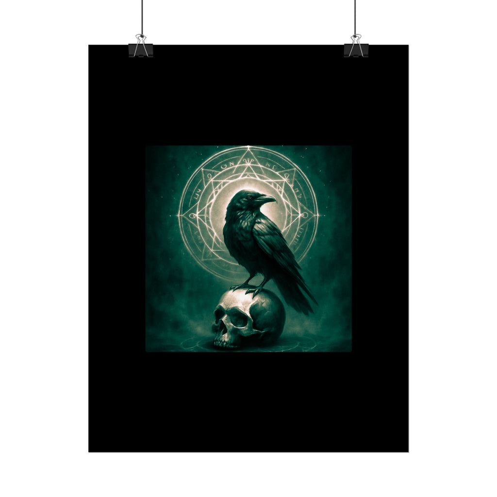 Mystical Raven Art Poster | Dark Aesthetic Wall Decor for Home