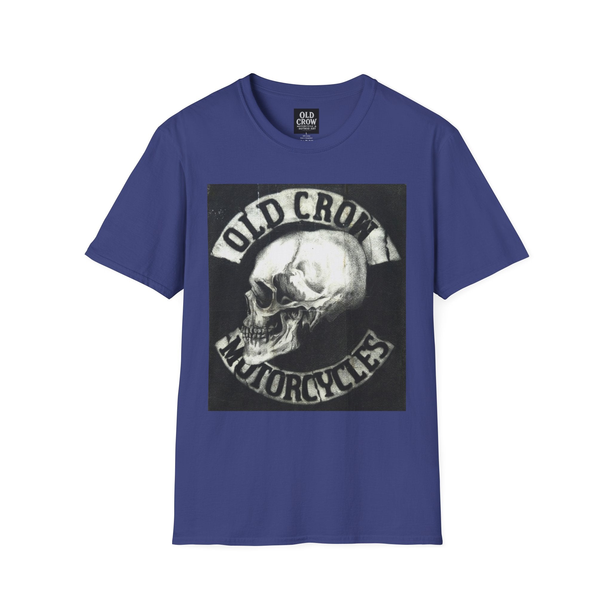 Old Crow Motorcycles Skull Emblem Patch T-Shirt