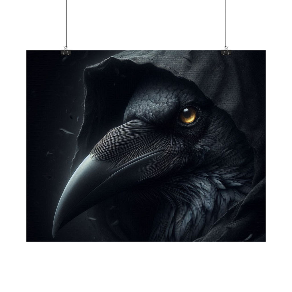 Dark Raven Hooded Rolled Poster