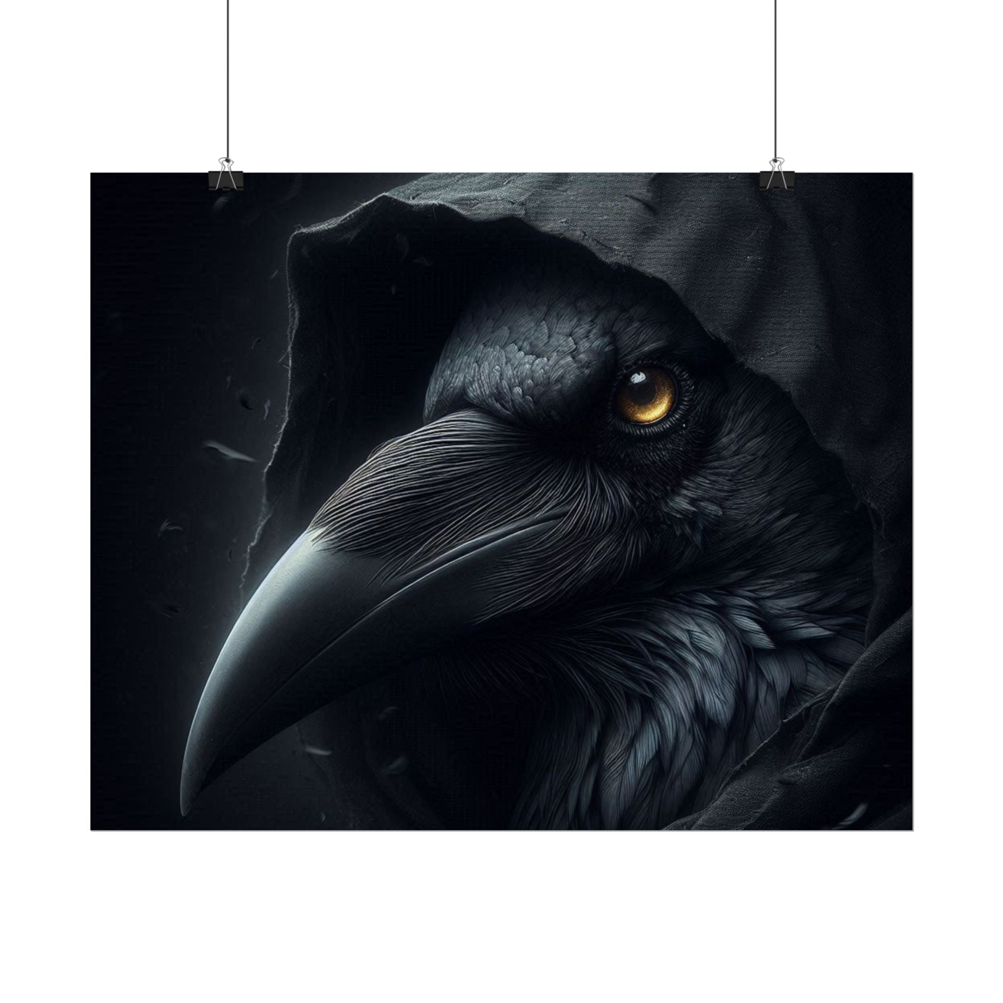 Dark Raven Hooded Rolled Poster