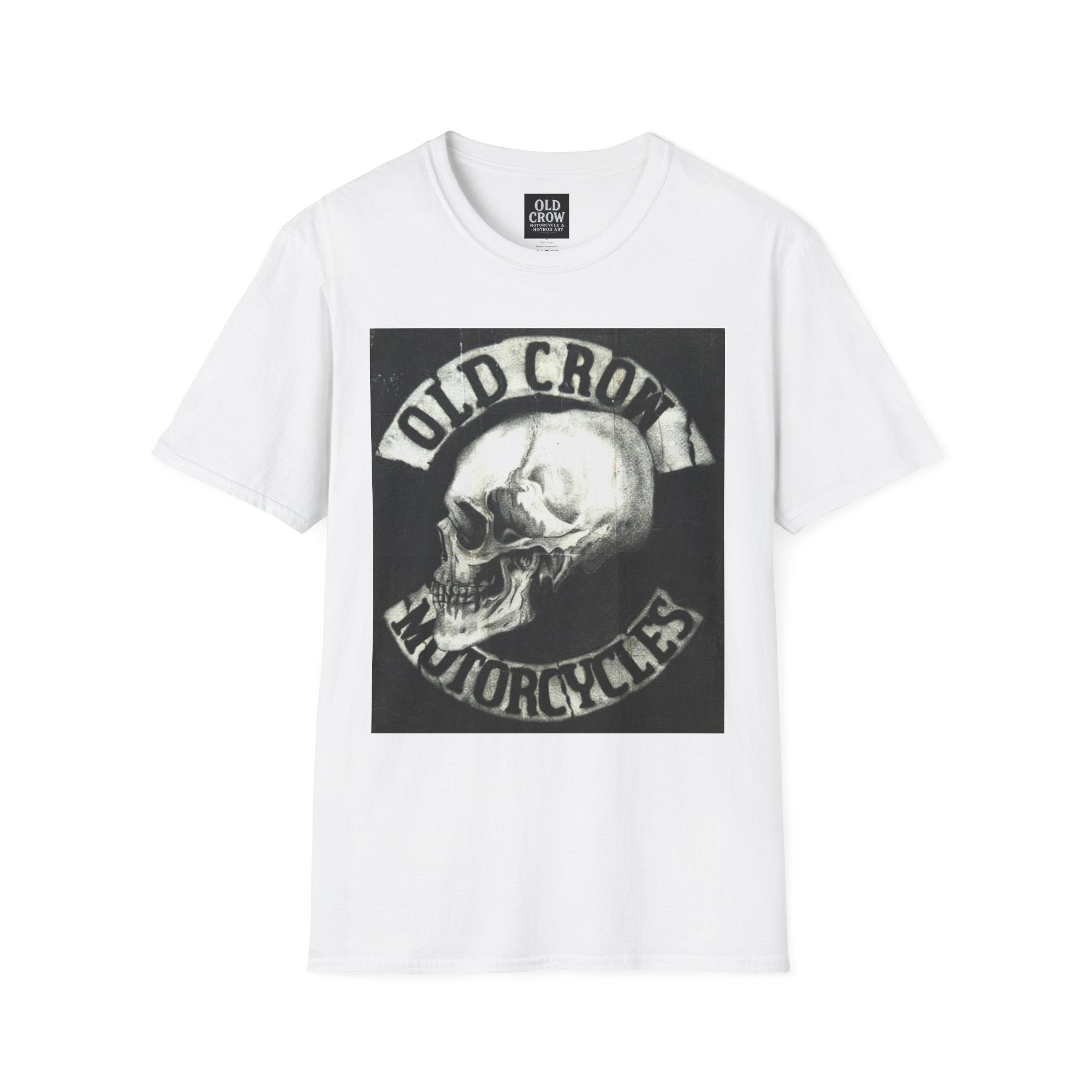 Old Crow Motorcycles Skull Emblem Patch T-Shirt