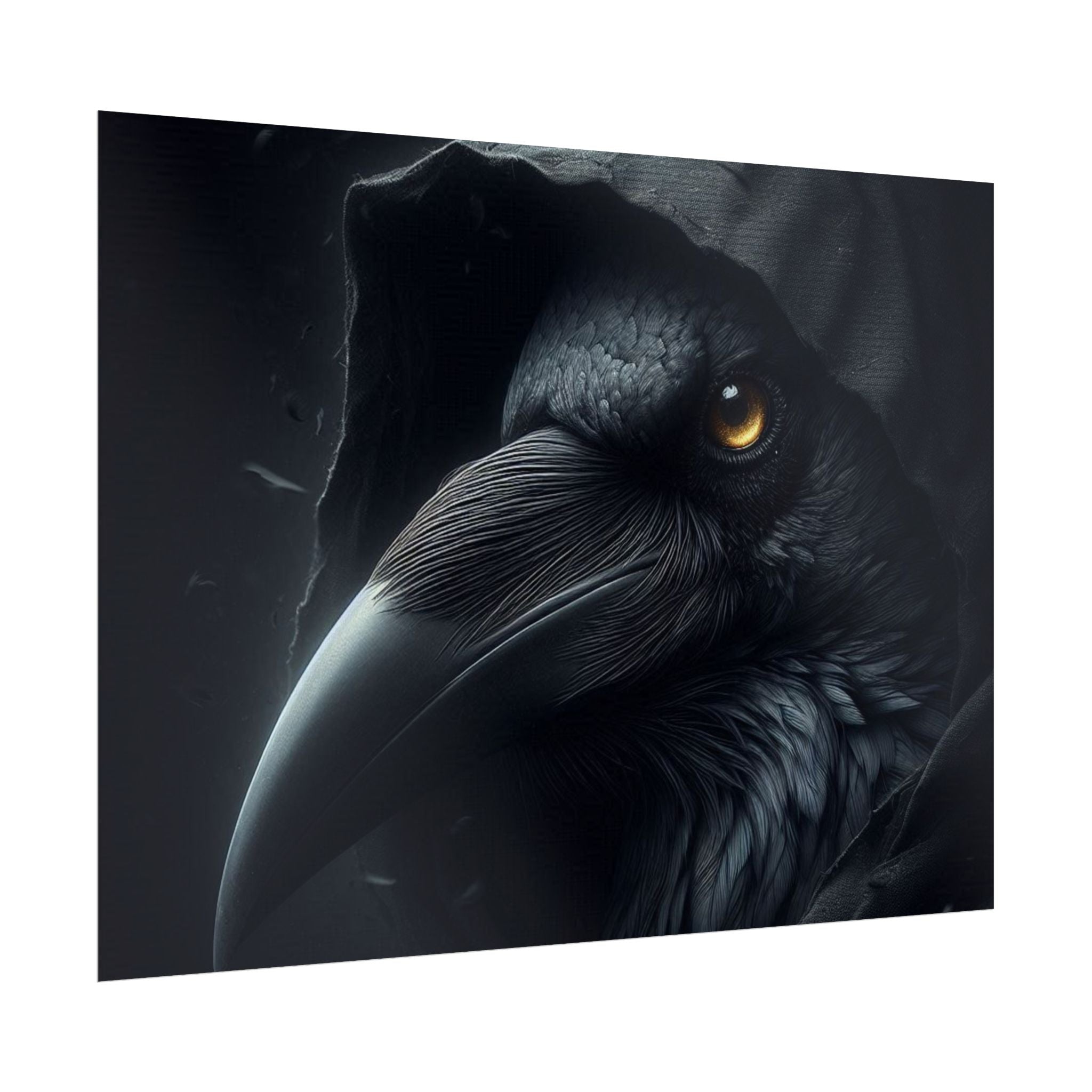Dark Raven Hooded Rolled Poster