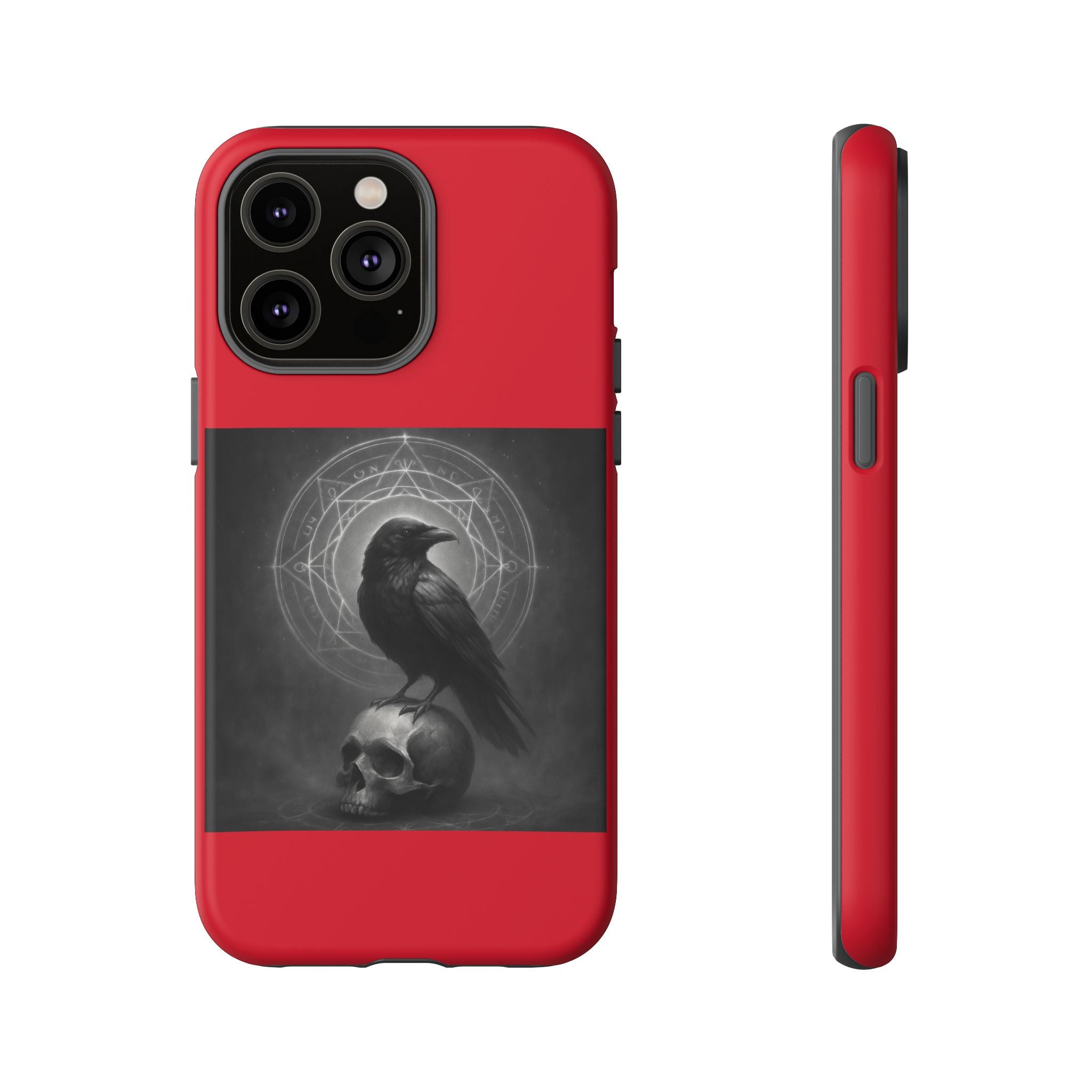 Occult Raven Sigil & Skull Art Cases