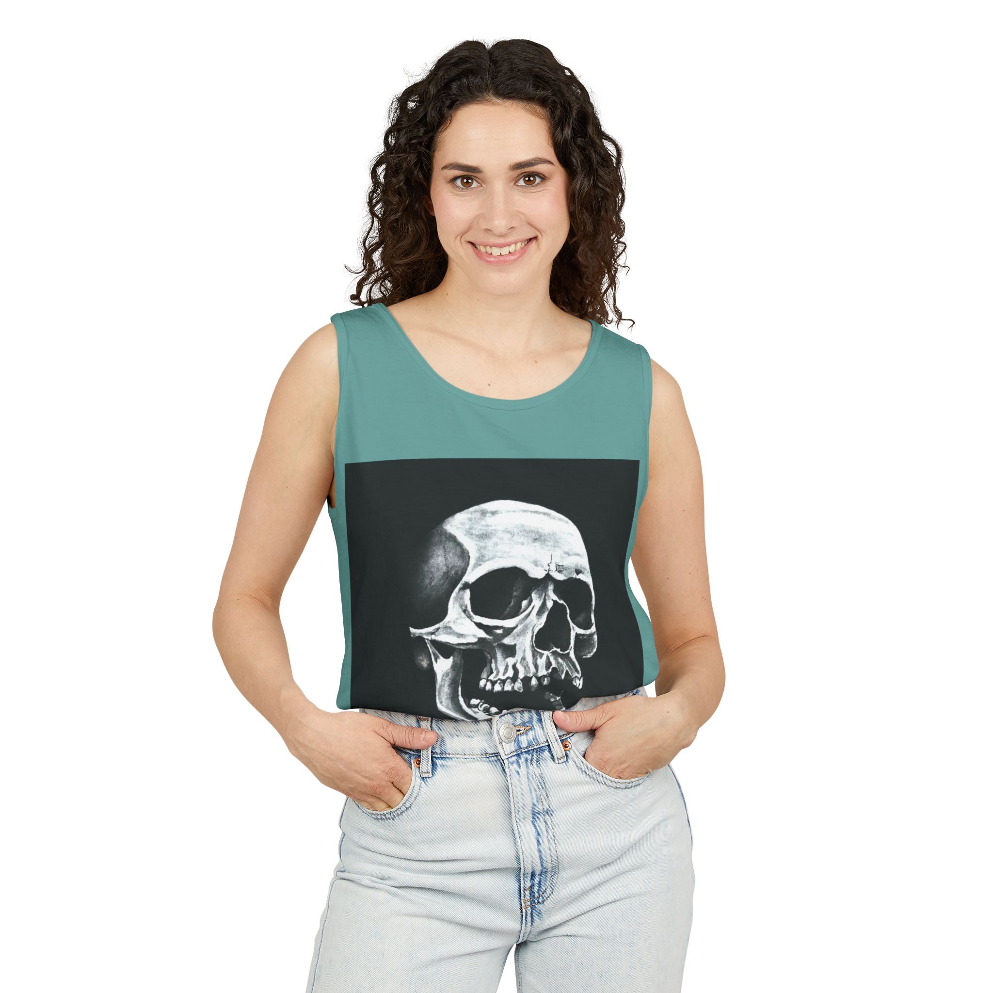 Shadowed Skull Tank Top