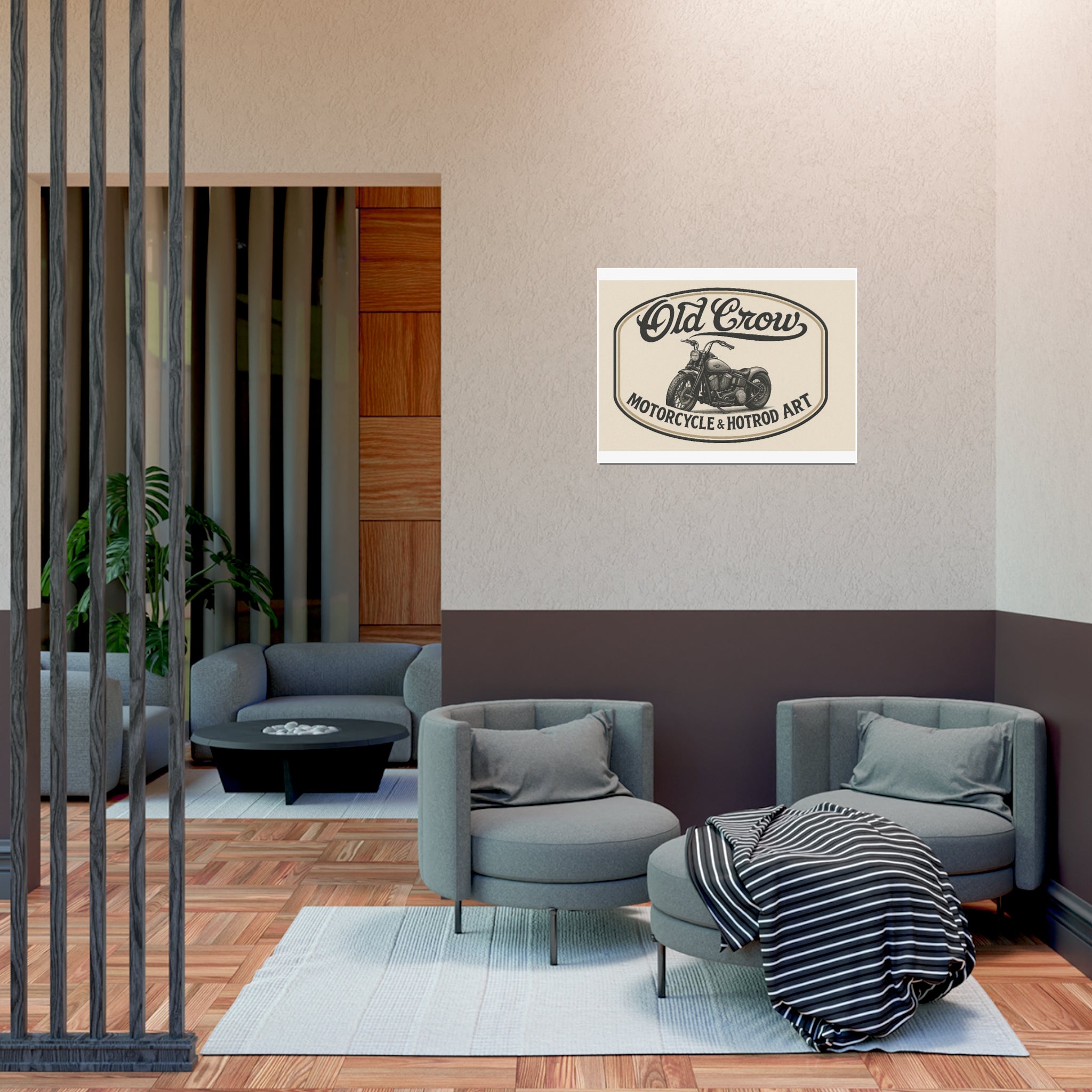 Vintage Motorcycle Art Poster, Garage Wall Art