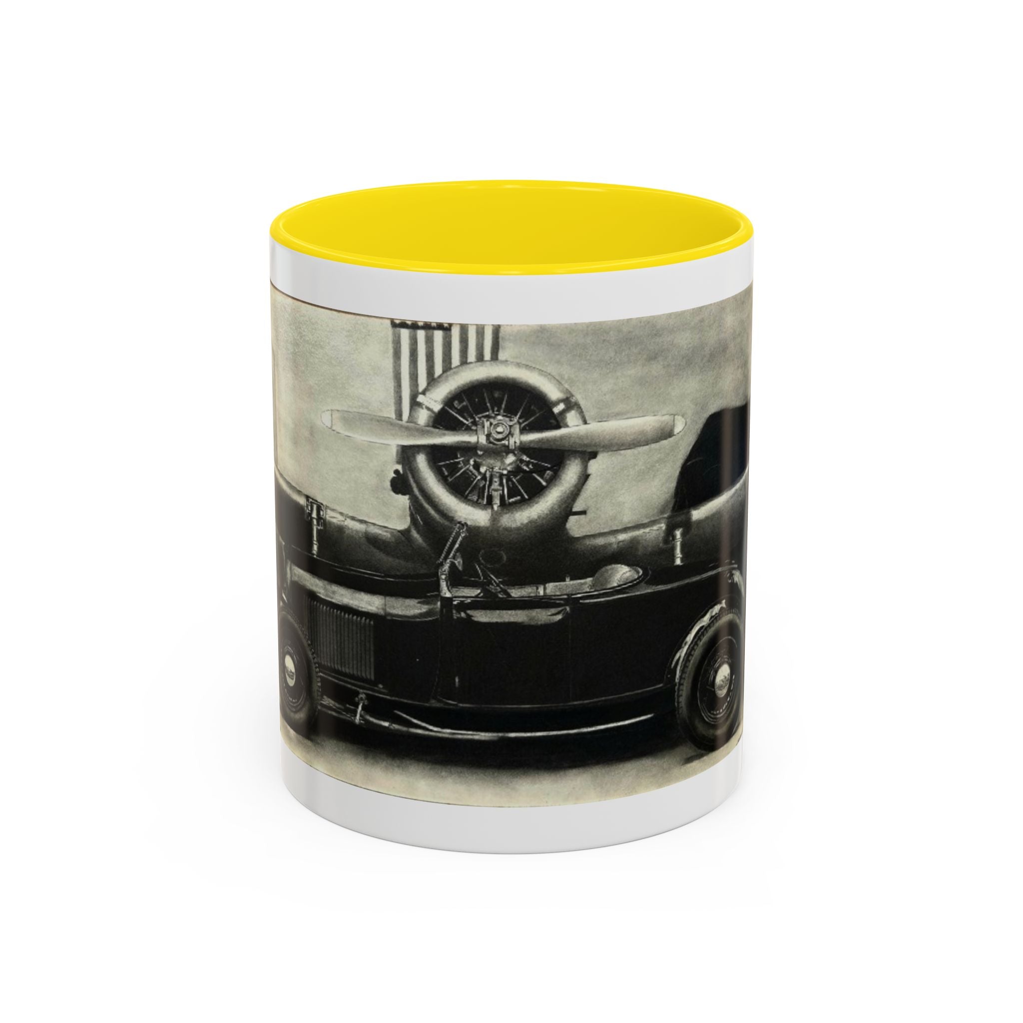 Vintage Airplane Accent Coffee Mug