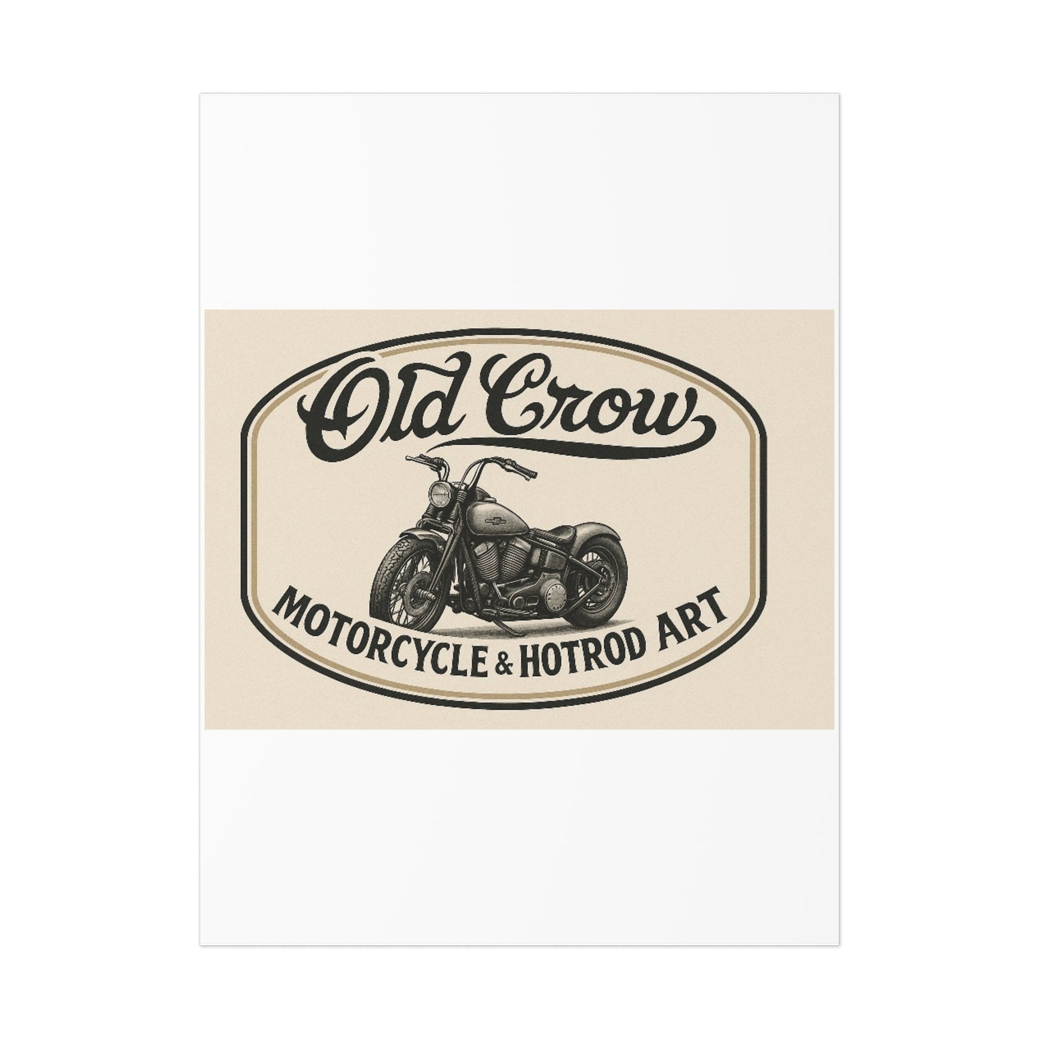Vintage Motorcycle Art Poster, Garage Wall Art