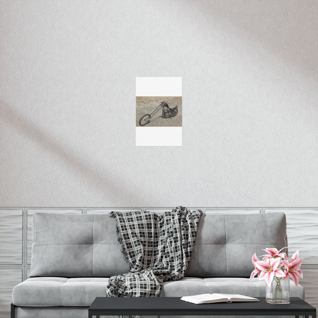 Forked Lightning Motorcycle Poster