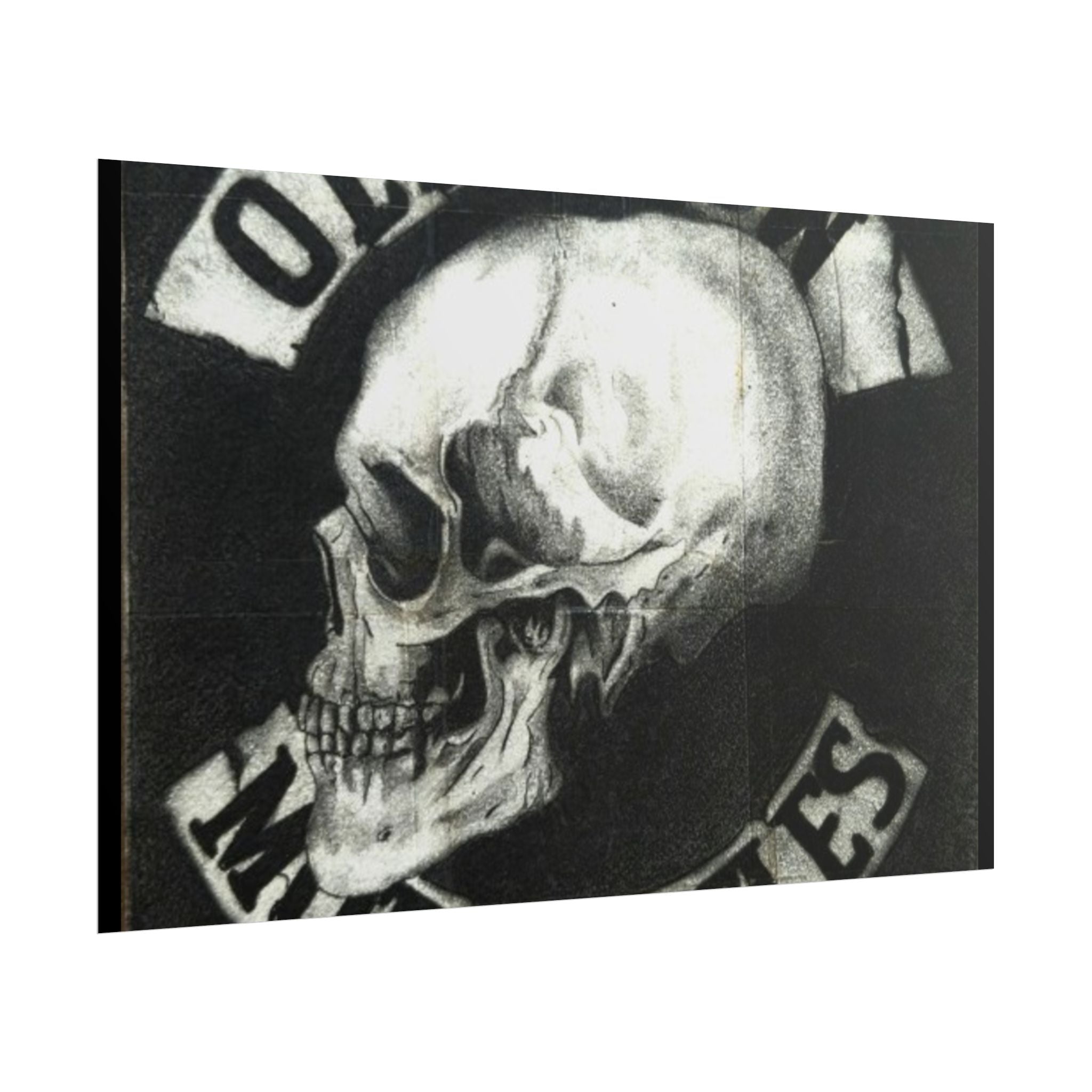 Vintage Motorcycle Skull Rolled Posters