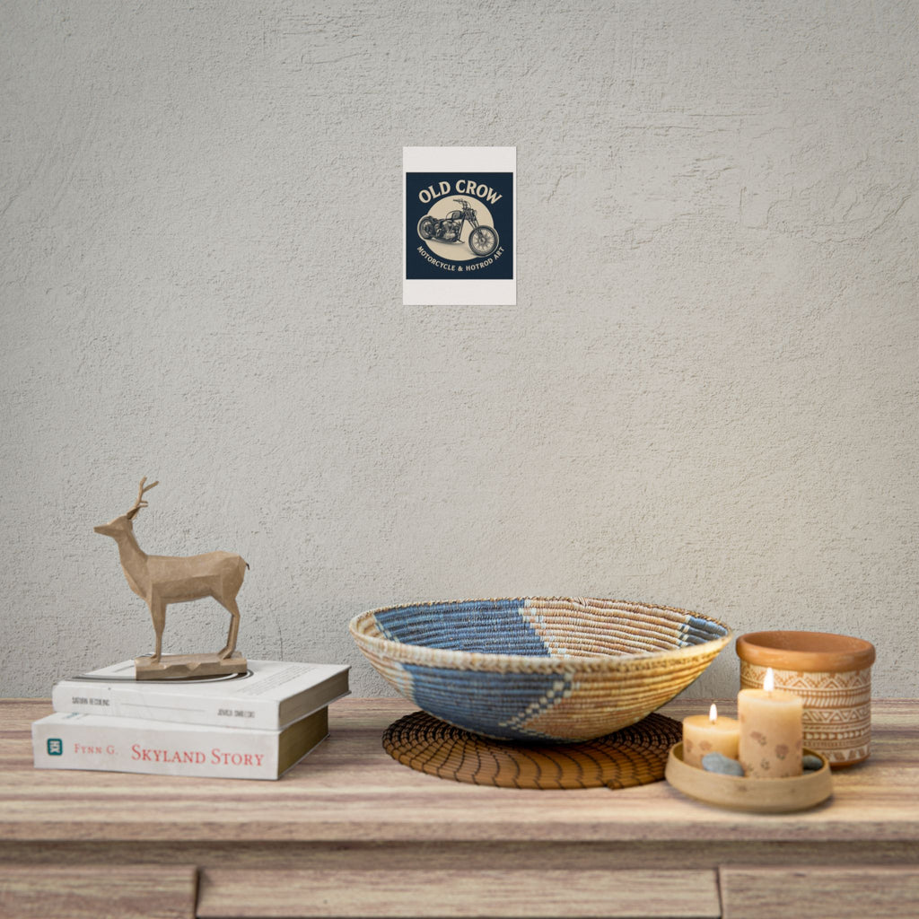 Old Crow Rolled Poster, Retro Wall Decor