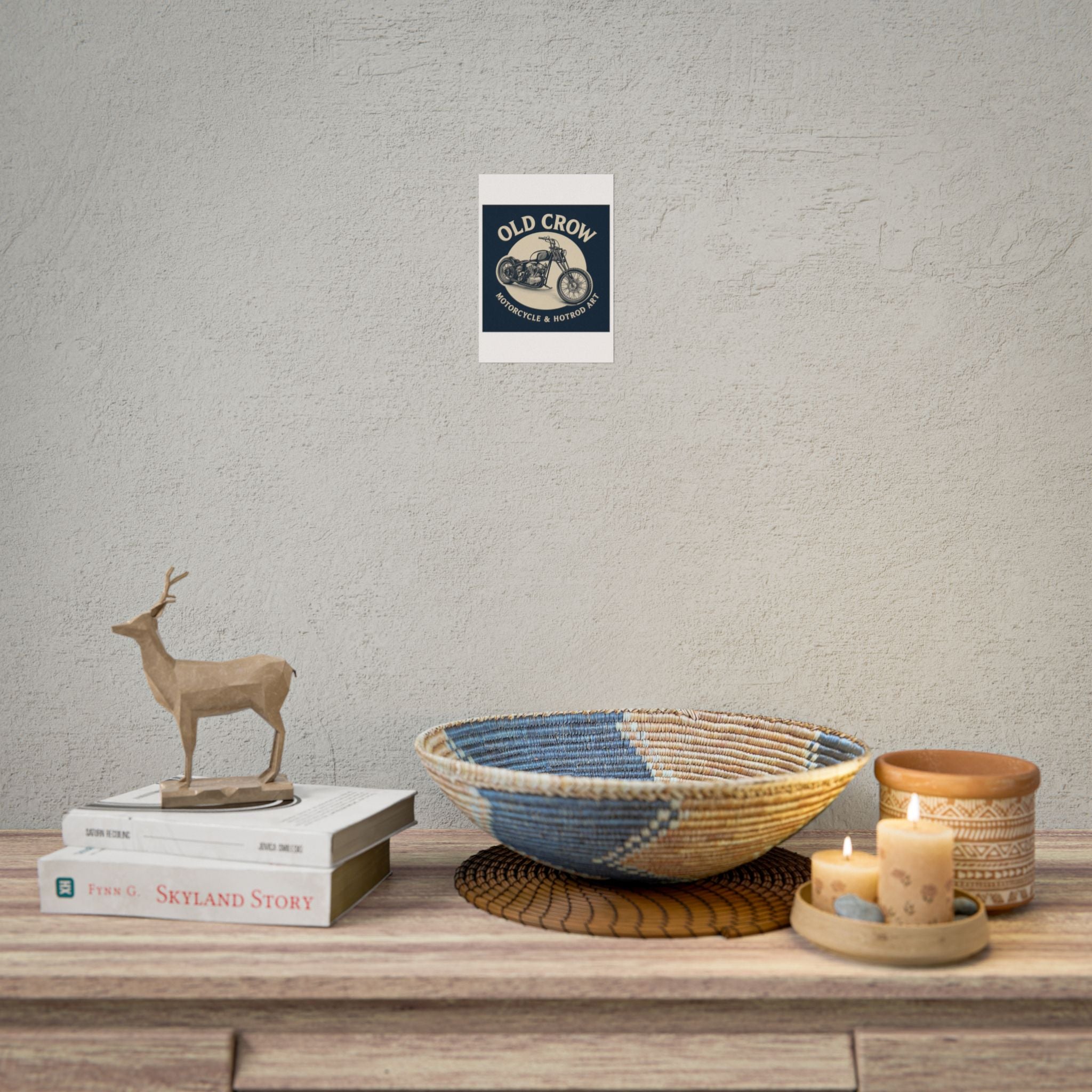 Old Crow Rolled Poster, Retro Wall Decor
