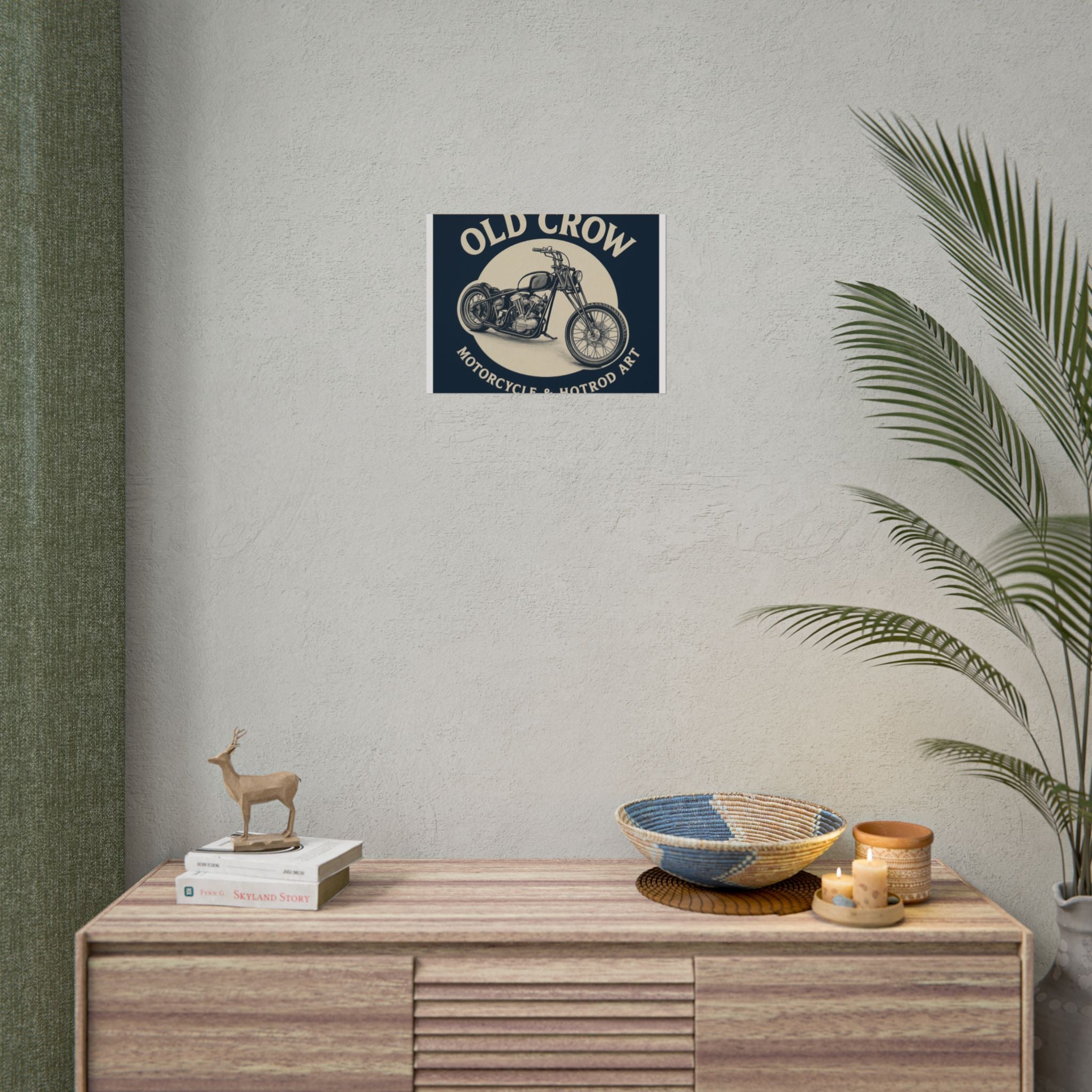 Old Crow Rolled Poster, Retro Wall Decor