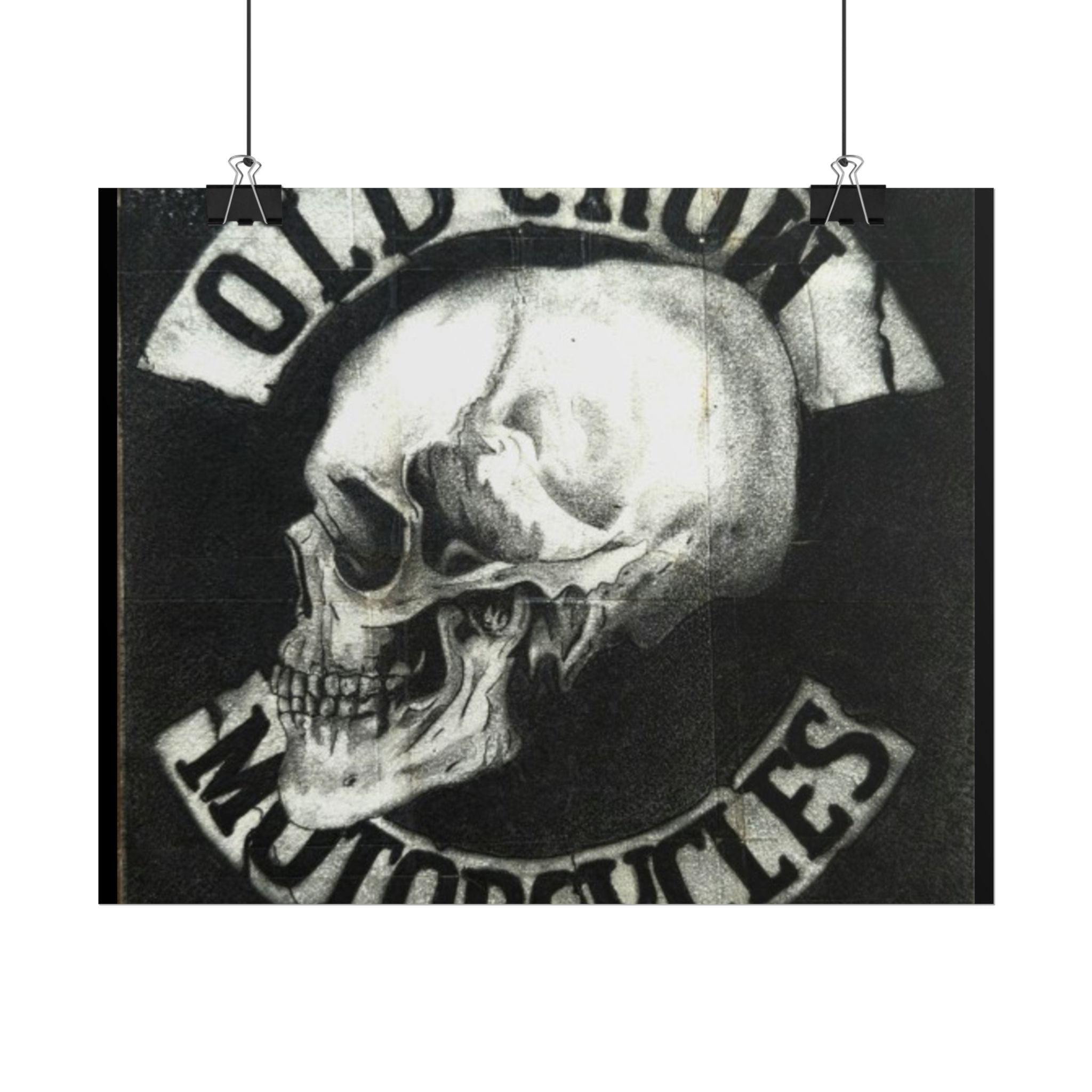 Vintage Motorcycle Skull Rolled Posters