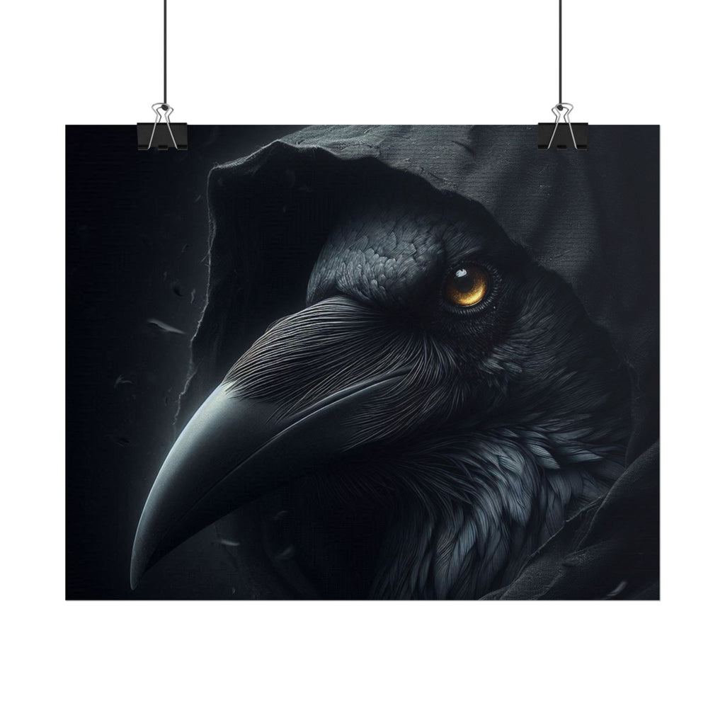 Dark Raven Hooded Rolled Poster