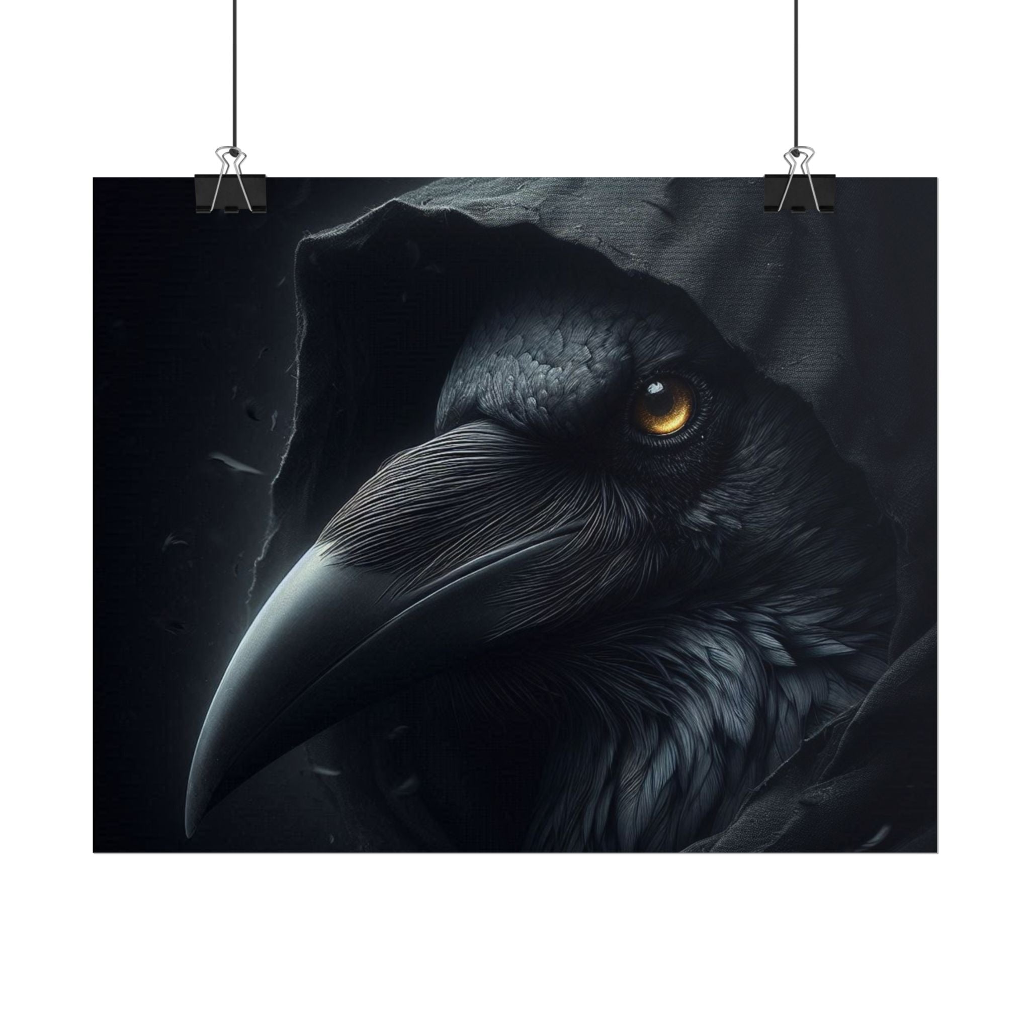 Dark Raven Hooded Rolled Poster