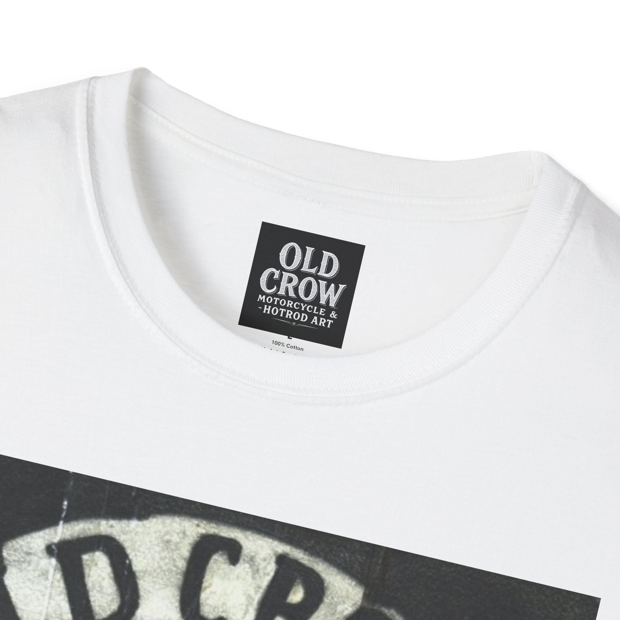 Old Crow Motorcycles Skull Emblem Patch T-Shirt