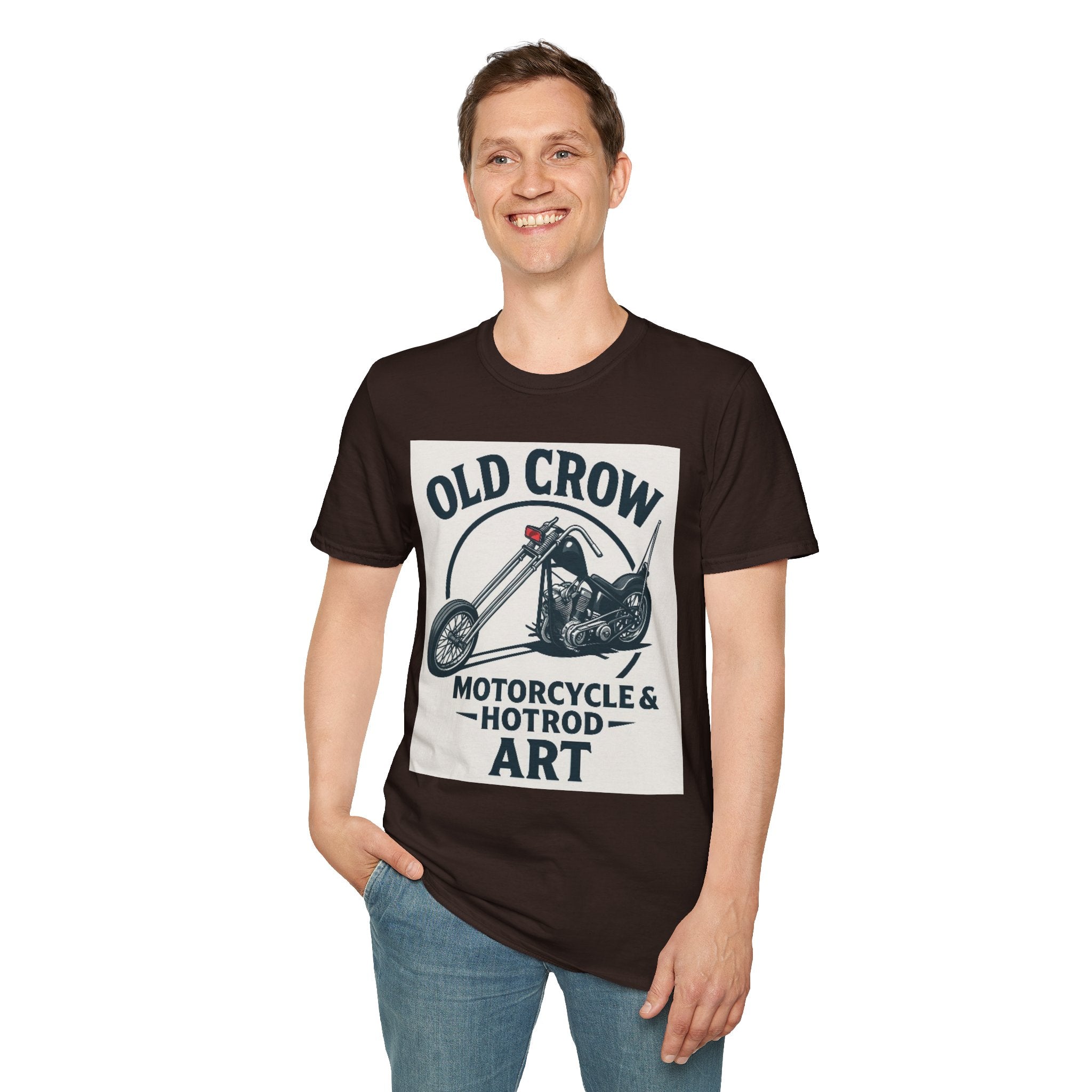 Old Crow Long Fork Chopper Sticker T-Shirt