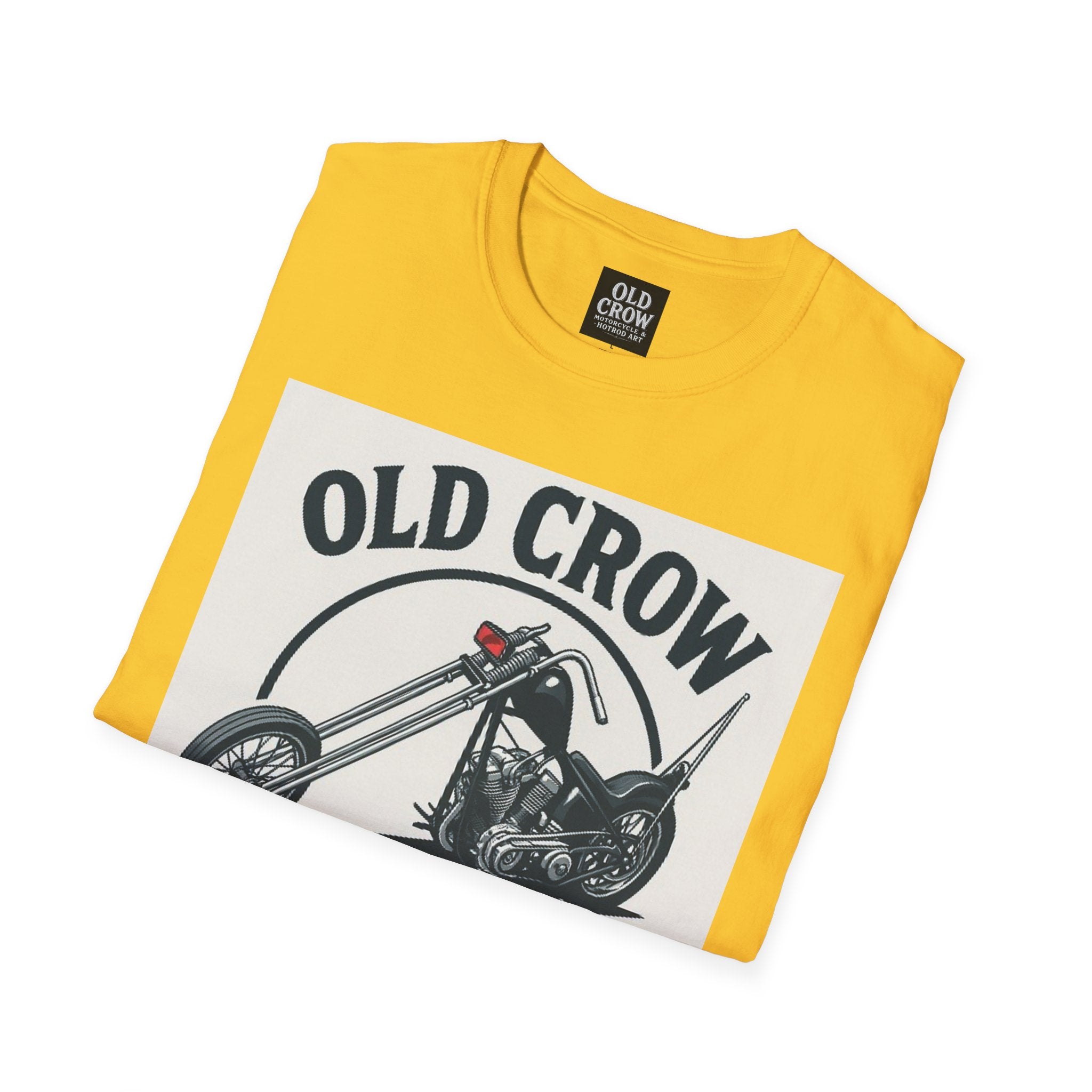 Old Crow Long Fork Chopper Sticker T-Shirt
