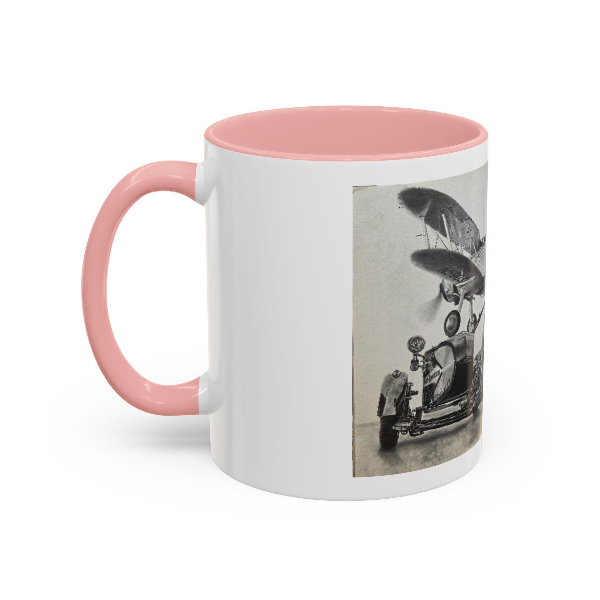 Vintage Motorcycle & Plane Coffee Mug