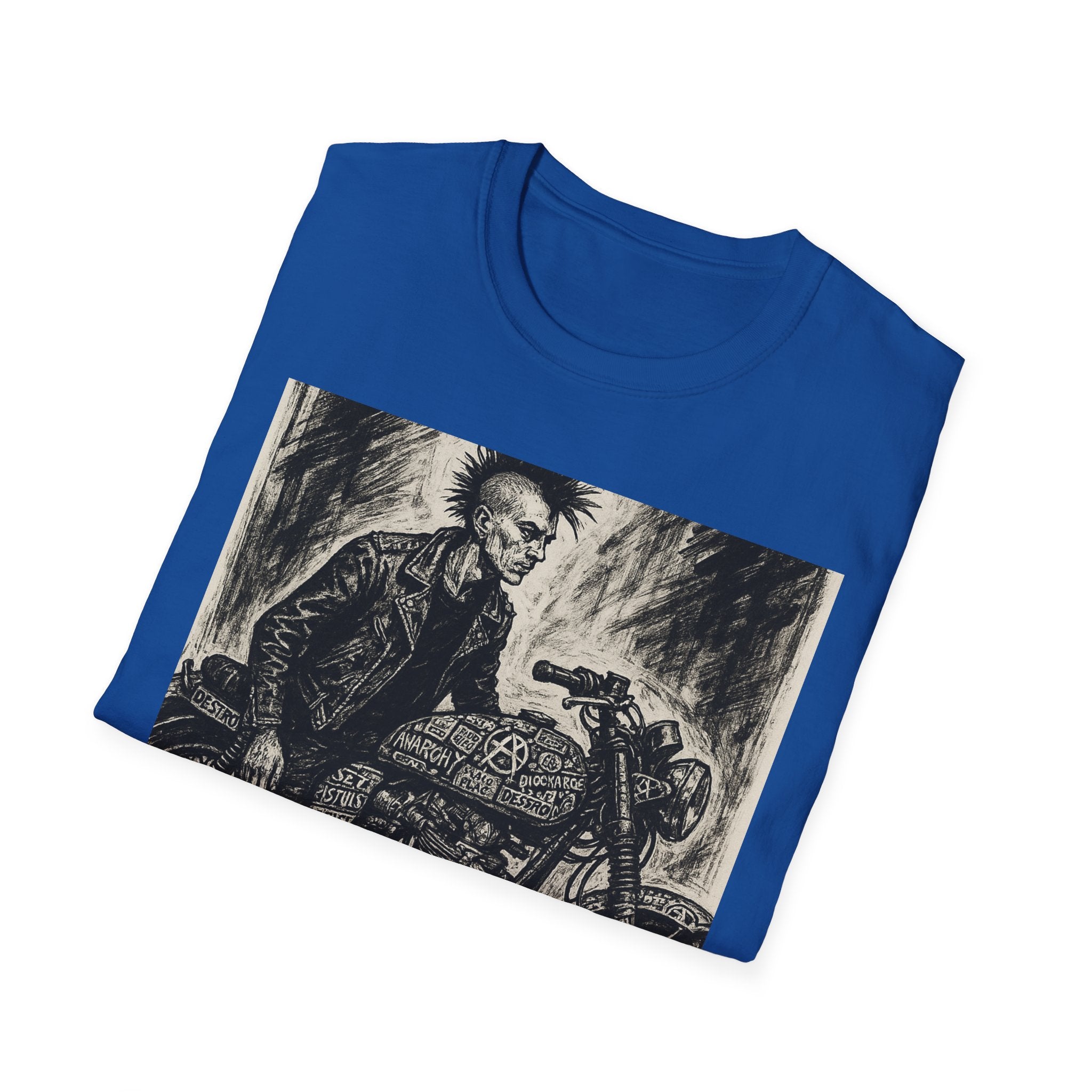 Punk Biker Illustration T-Shirt