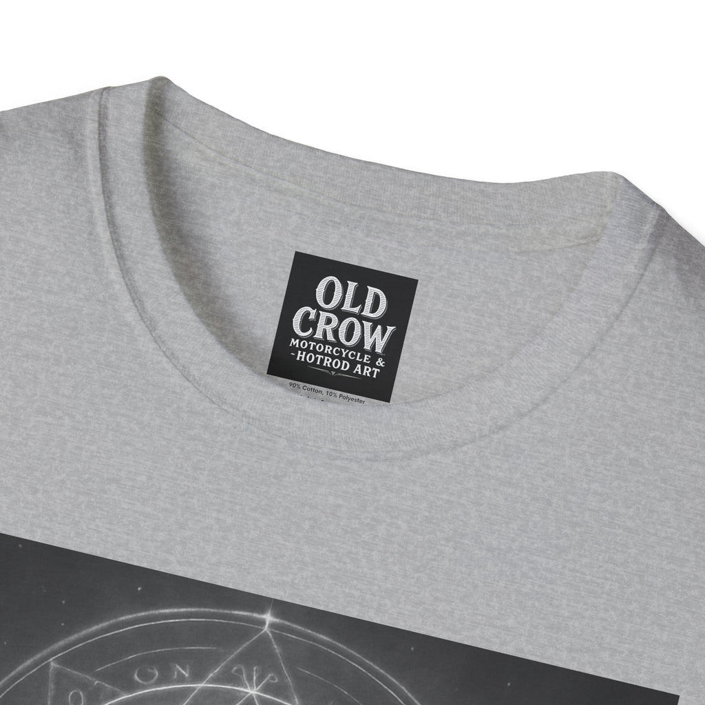 Dark Magic Raven Illustration T-Shirt, Black & White