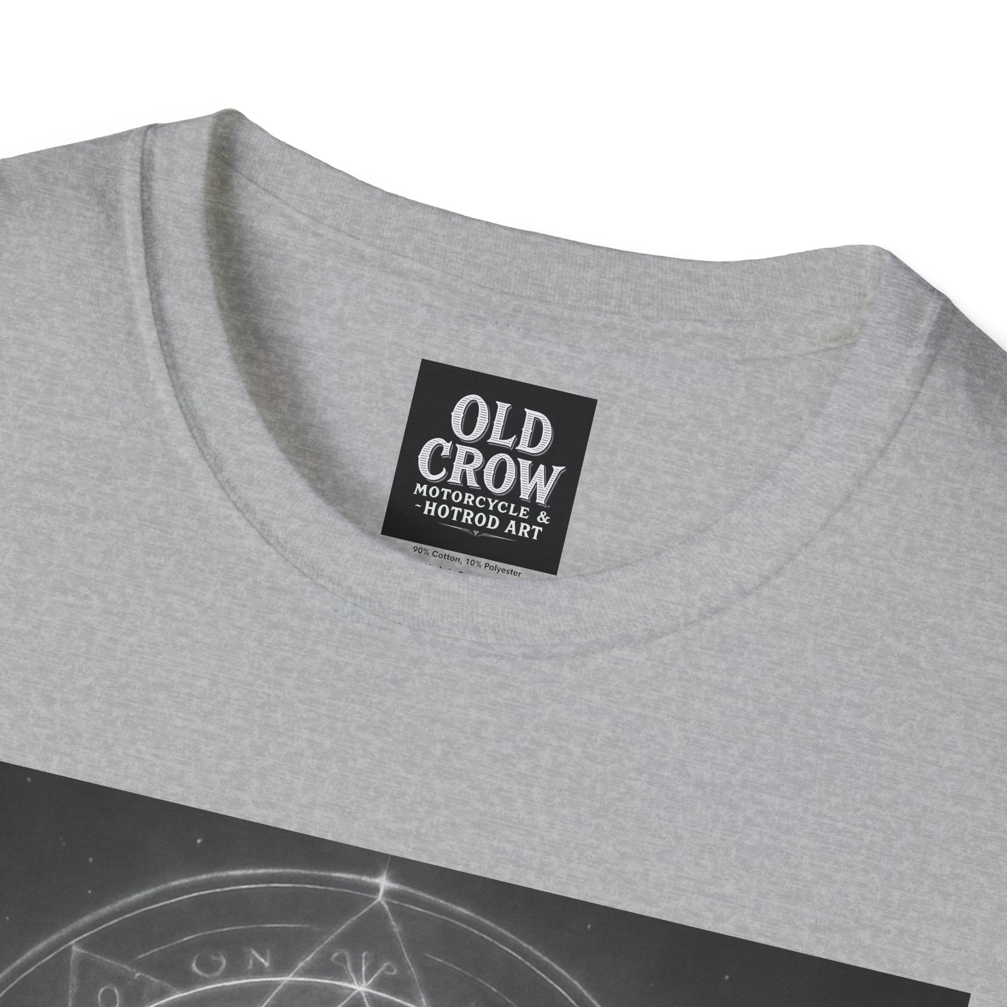 Dark Magic Raven Illustration T-Shirt, Black & White