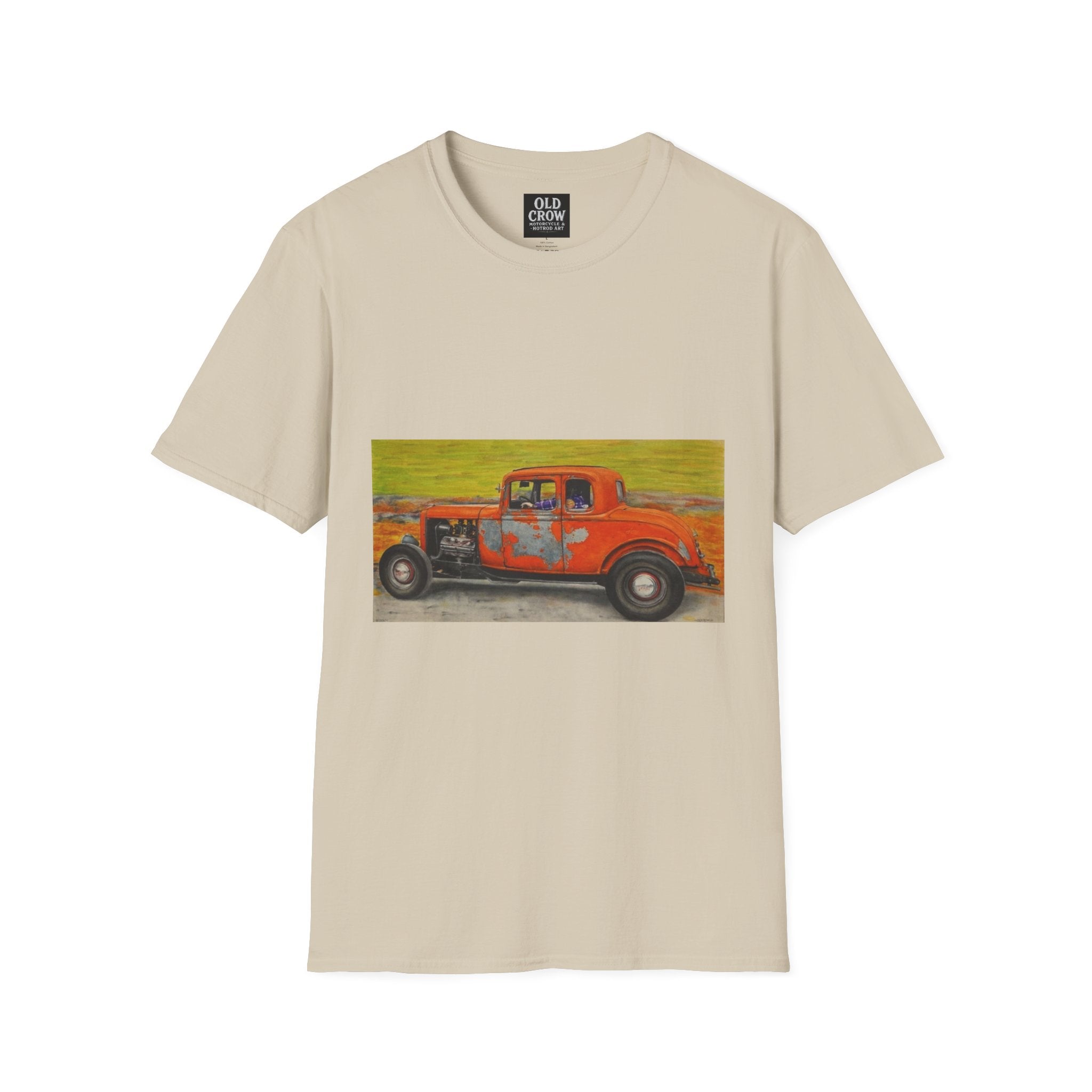 Vintage Hotrod in Motion Softstyle T-Shirt, " Book'n"